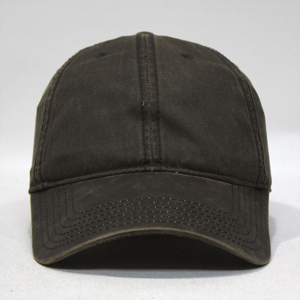 The Vintage Year Heavy Washed Wax Coated Adjustable Low Profile Men Women Baseball Cap - Image 2