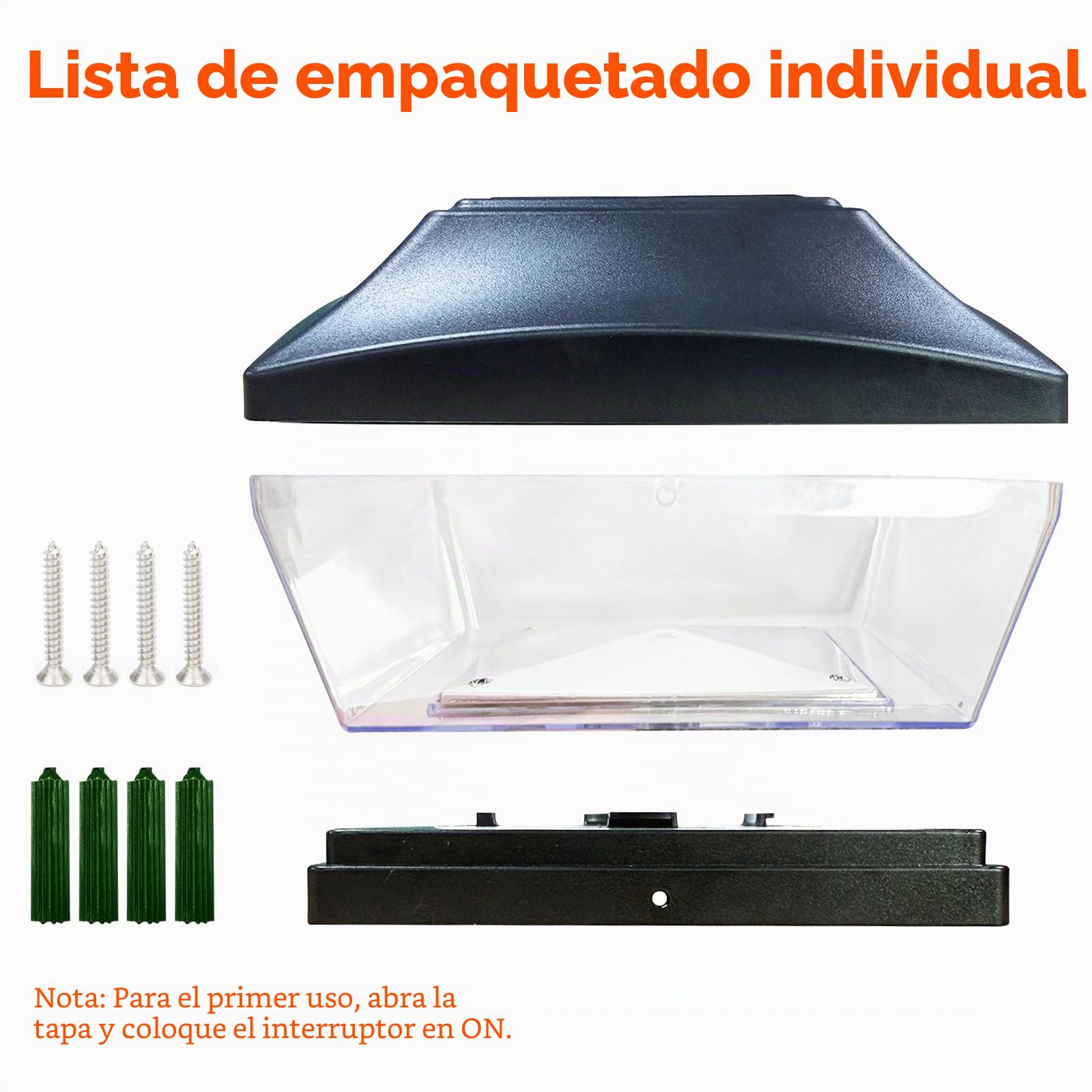 XVZ Luces solares de poste, 4PCS IP65 impermeable lámparas solares para exteriores, luces LED solares, decoración de jardín para jardín, terraza, valla, postes de madera - Negro