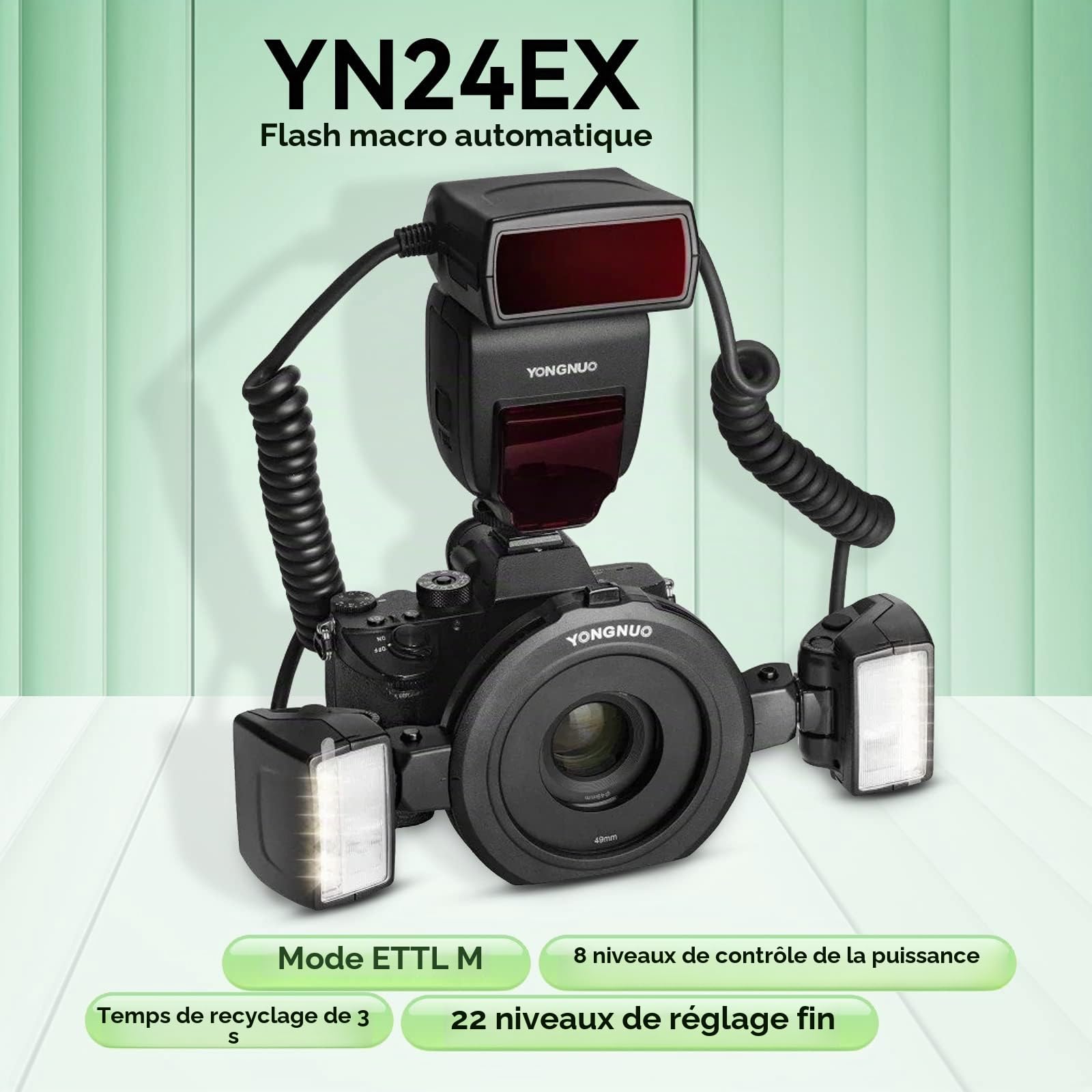 Yongnuo YN24EX Flash Multifonction pour Canon Noir