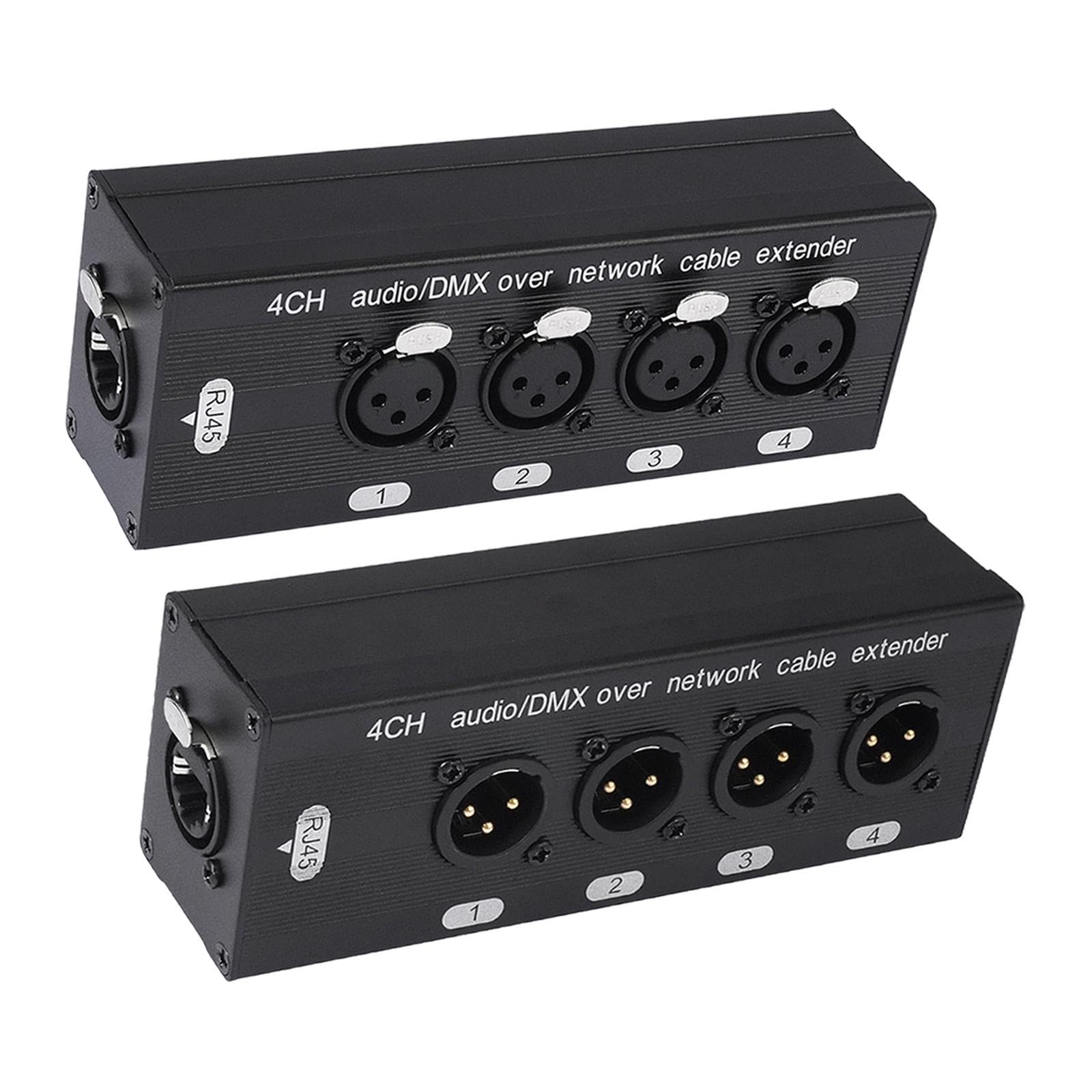 Gralara Câble Réseau Multiple 4 Broches, Portable, Polyvalent, Robuste, Mâle et Femelle sur RJ45 pour Studio D'enregistrement et Usage Domestique