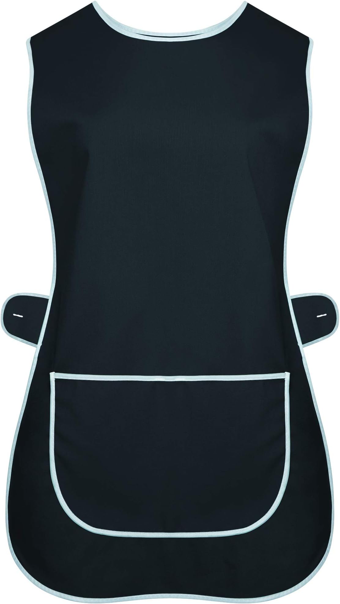 Ladies Womens Tabard Kitchen Cleaning Chef Overall Catering Tabards Apron with Pocket Side Button Fastening Plus Big Size S-3XL