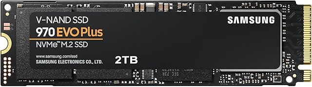 Samsung 970 EVO Plus 2 TB PCIe NVMe M.2 (2280) Internal Solid State Drive (SSD) (MZ-V7S2T0), Black