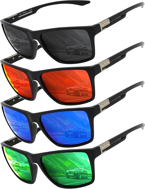 Polarized Sunglasses for Men Women, Vintage Style Ultra Light Frame, UV400 Protection HD Lenses