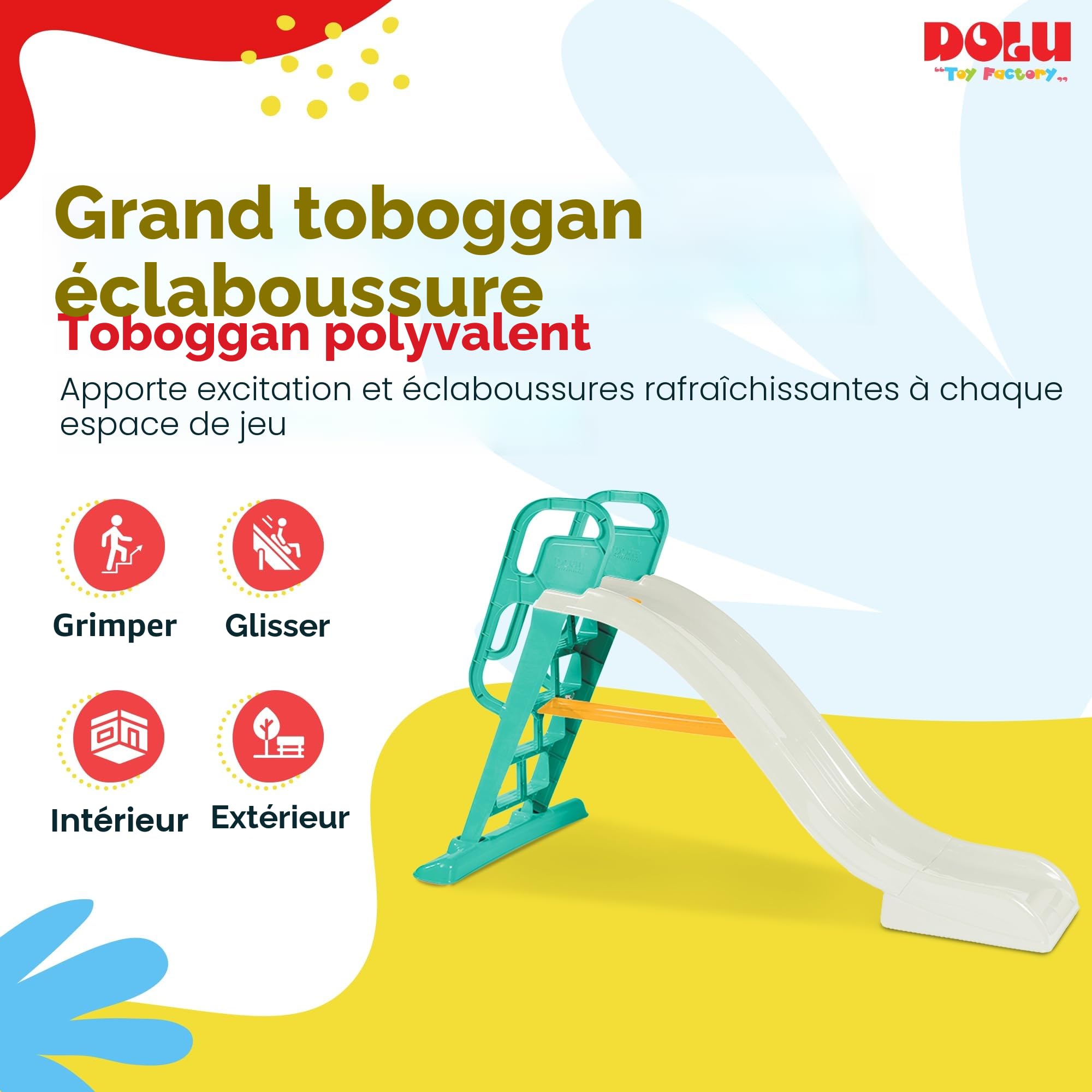 VOLL Grand toboggan aquatique 2 en 1