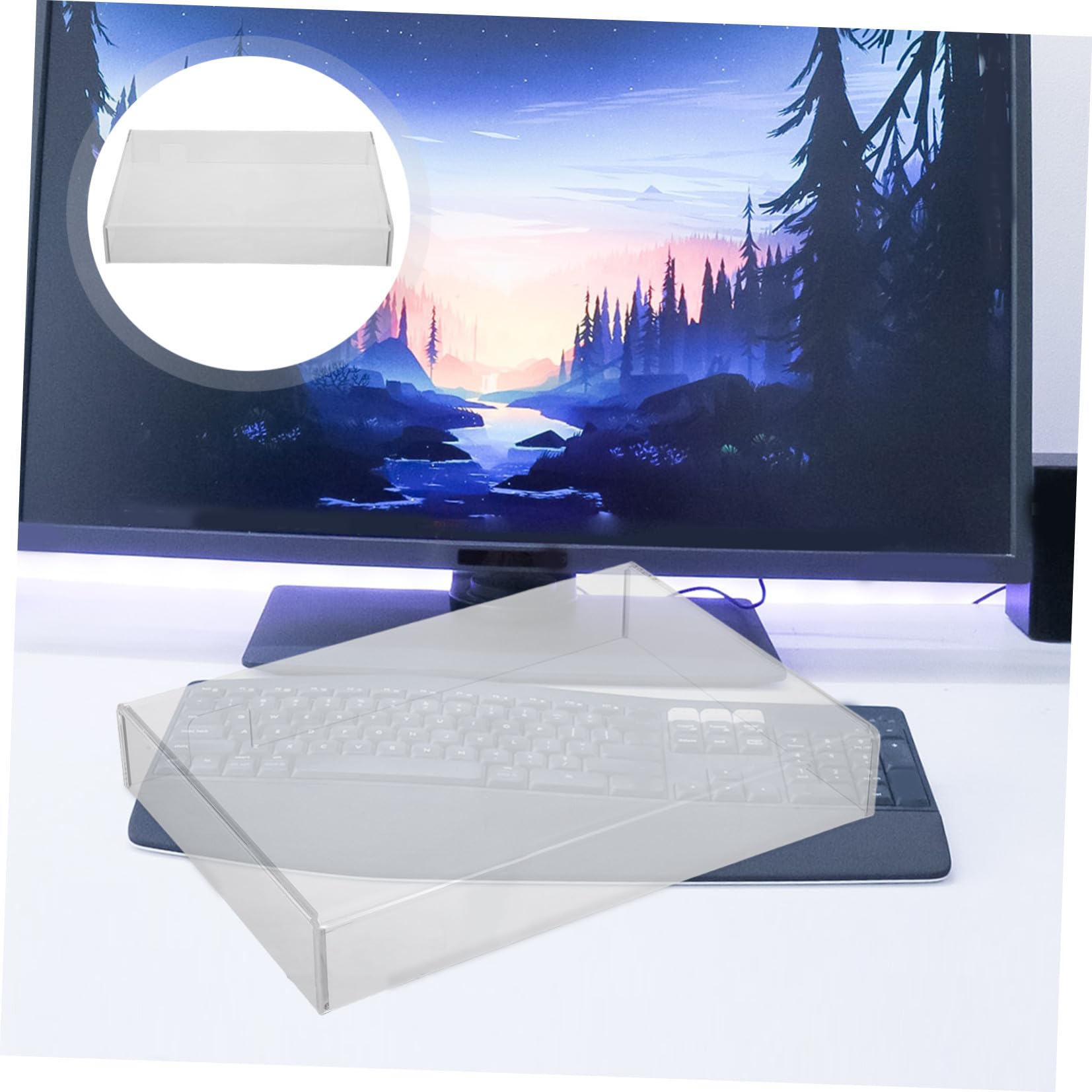 Protezione Antipolvere e Anti-Goccia in Acrilico Trasparente per Tastiera Laptop, Copertura Resistente all'Acqua per Tastiere da Gioco e Computer Portatili, Dimensioni 357X255X48