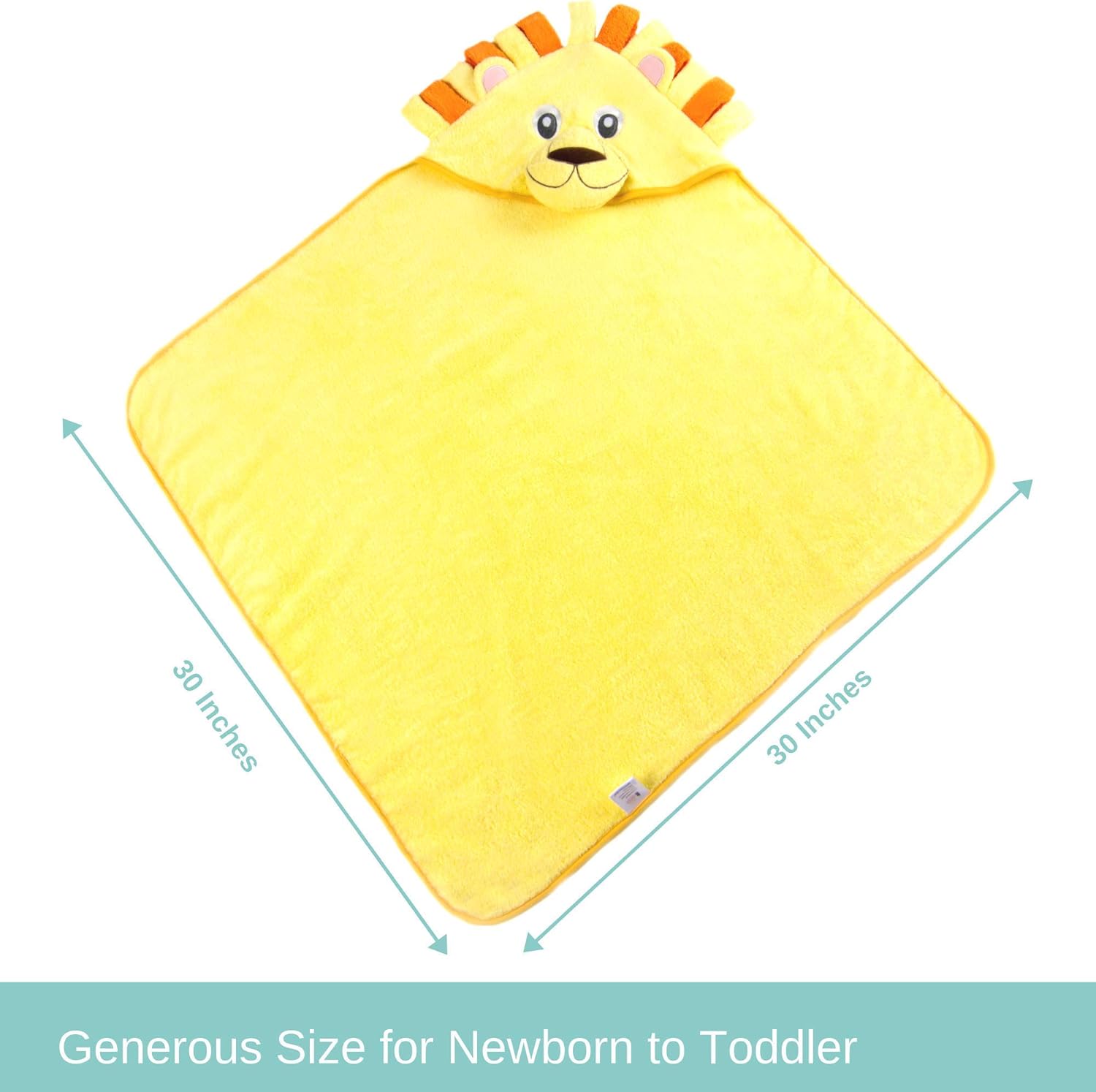 Hooded Baby Towel, Lion Design from Little Tinkers World, Ultra Absorbent, Durable Bath Towel Perfect for Girls and Boys by Little Tinkers World : Baby
