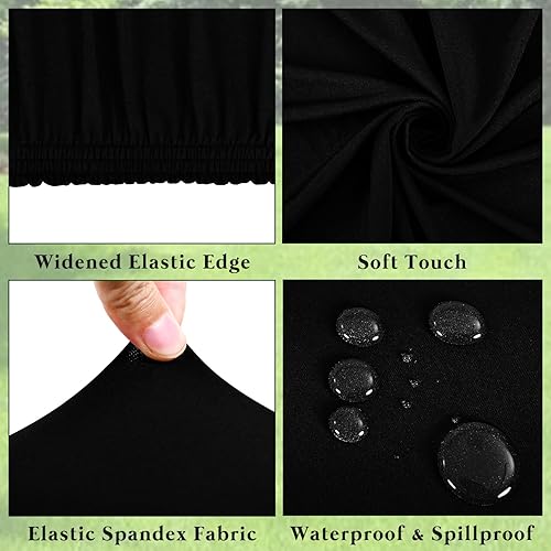 Miniatura 4 de Paquete de 6 manteles para mesa de pícnic, ajustables para mesas rectangulares de 6 pies, elásticos, impermeables, elásticos, lavables, para patio,