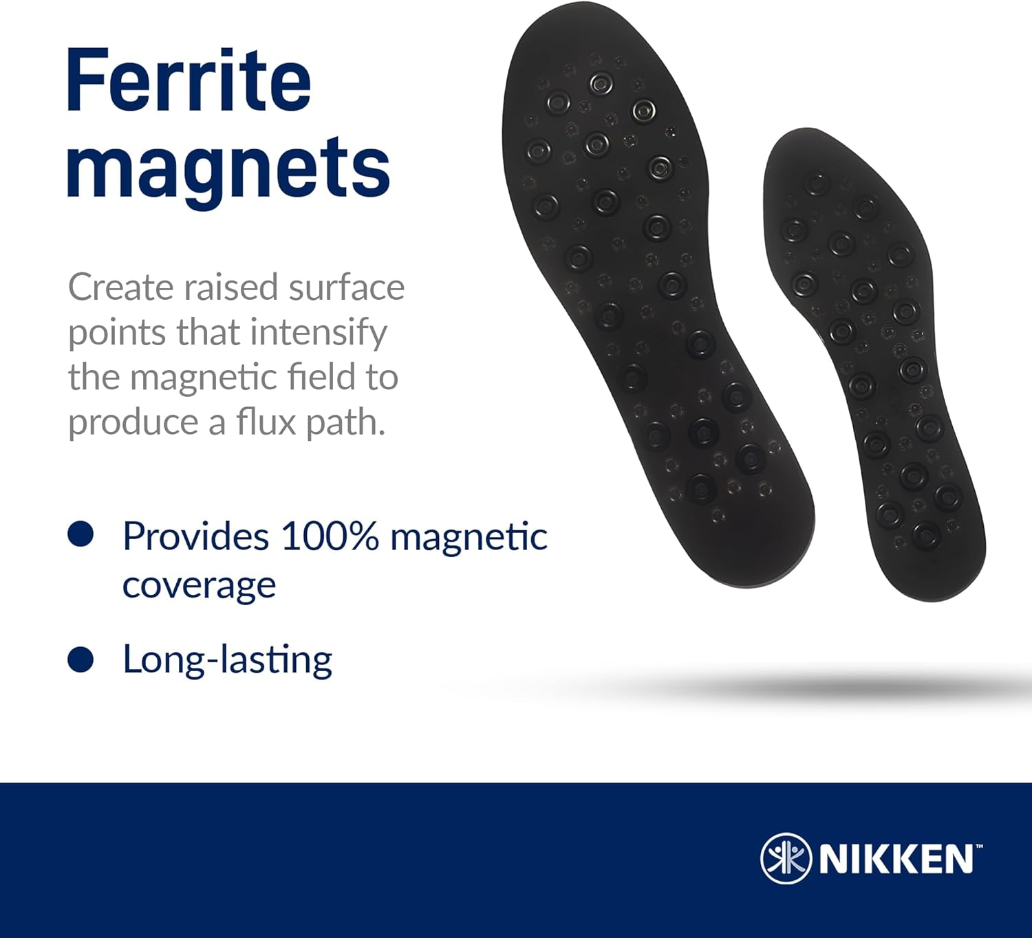 Nikken Kenko mSteps - Insoles 20213 - Women’s Shoe Sizes 5-9, Pair, Cut-to-Fit Design with Magnetic Technology