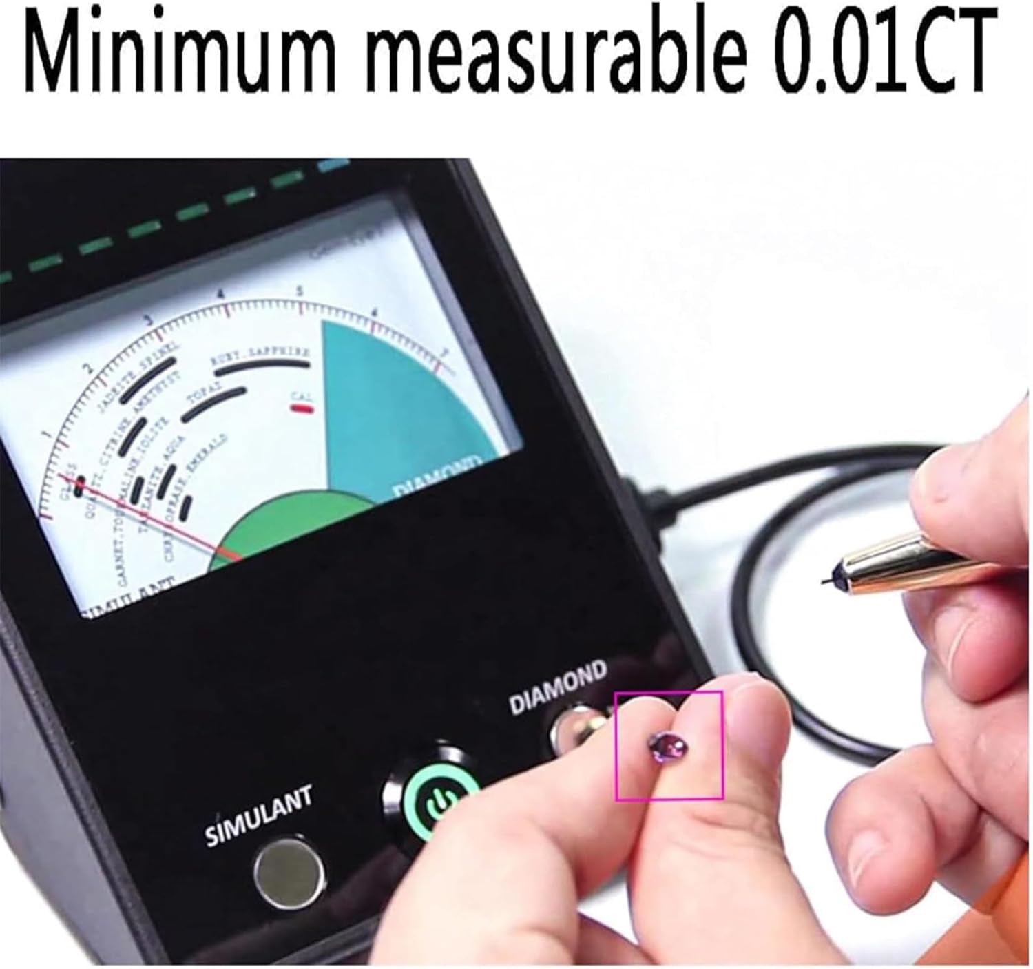 High Precision Jewelry Diamond Tester,Diamond Tester,can Test Gemstone Types/Built-in Glass and calibrated Test Disk,Diamond Identification Companies