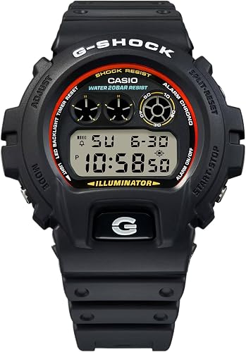 Casio G-Shock 6900 Series Illuminator (50mm) Black Dial/Black Resin Band DW-6900RL-1ER - 2