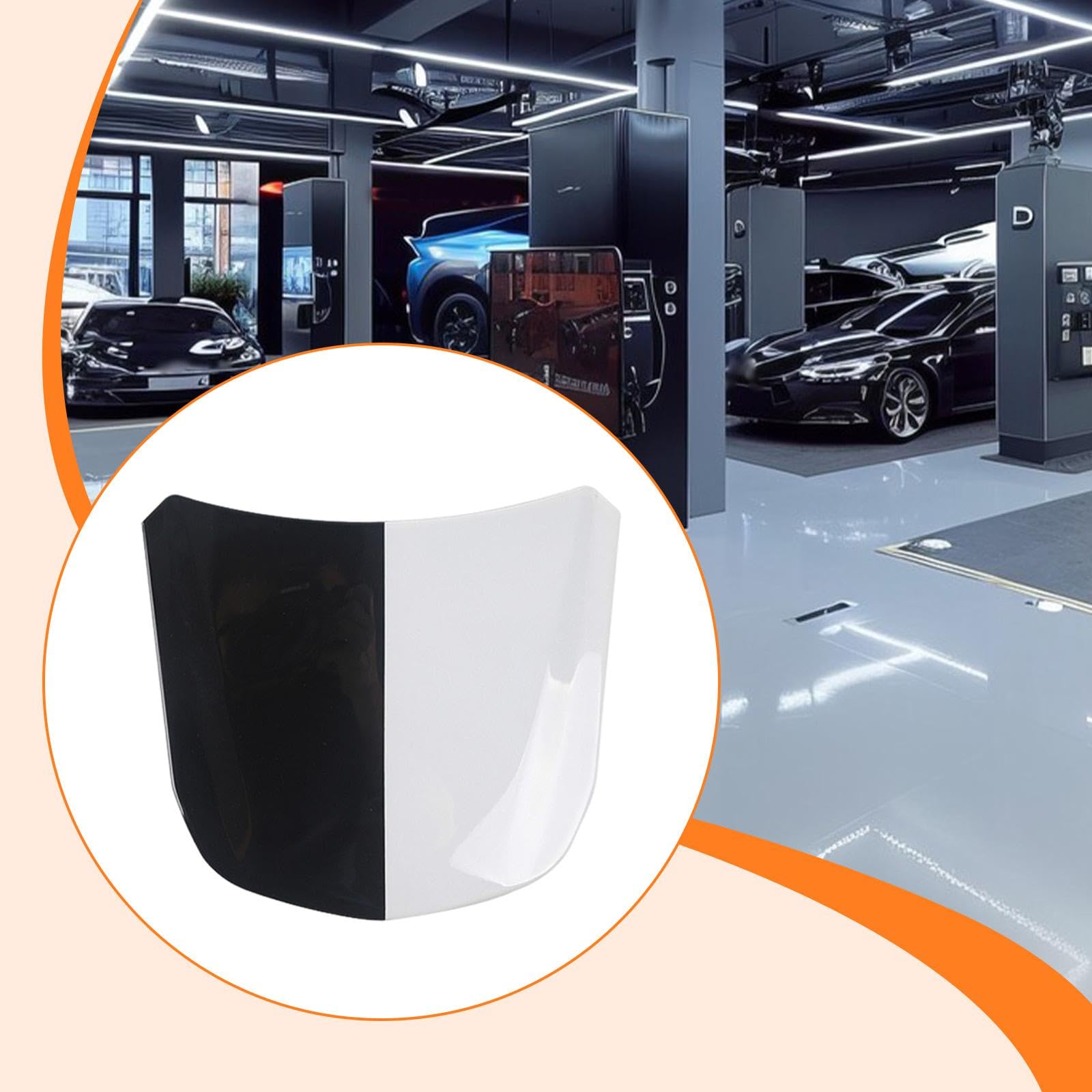 Modello di Esposizione Cofano Auto Metallo Dimostratore Mini Cappuccio Vernice Pannello Vetrina Pellicola Protettiva Accessorio Dimostrativo Avvolgime, Nero Bianco
