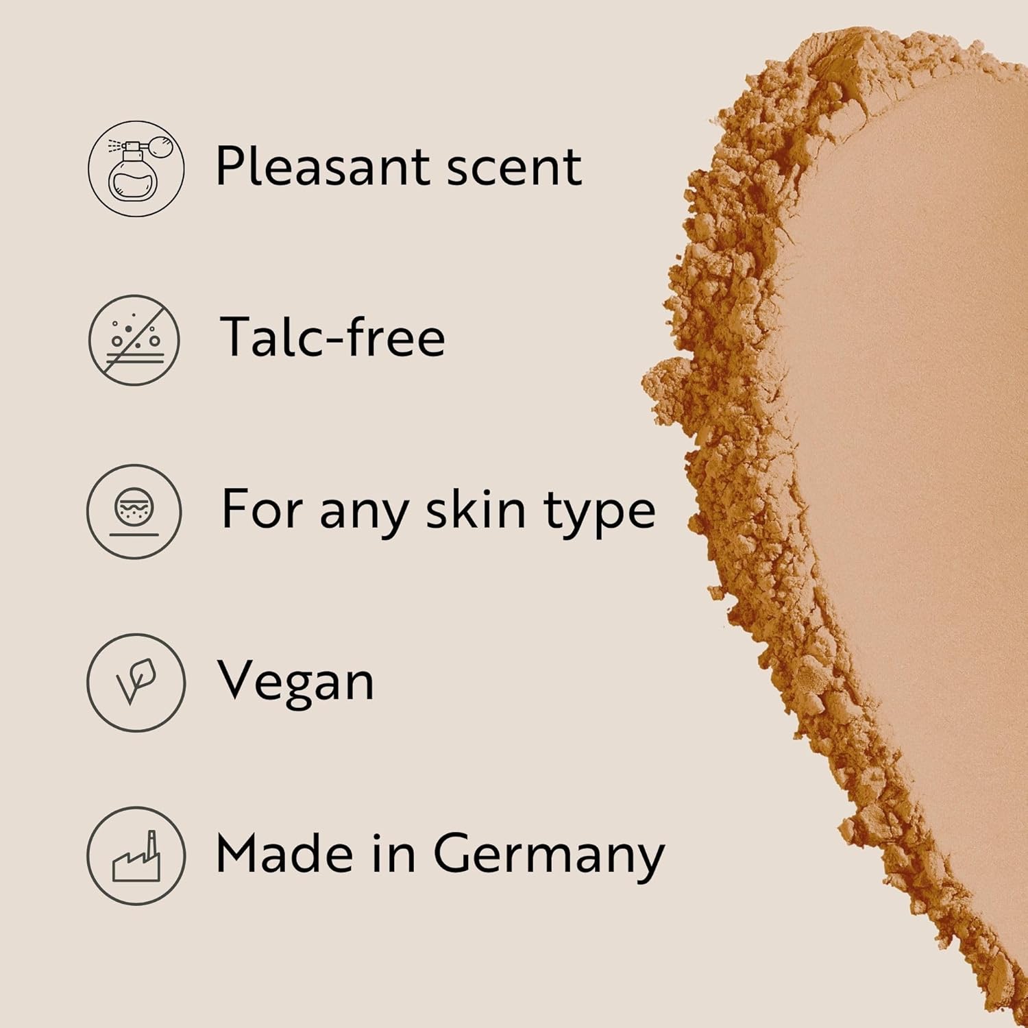 M. Asam MAGIC FINISH Satin Compact Powder Nude (8 g) - pressed powder for perfect hold, matting & perfecting, prolongs the hold of make-up, with hyaluronic acid & vitamin E, vegan - Image 5