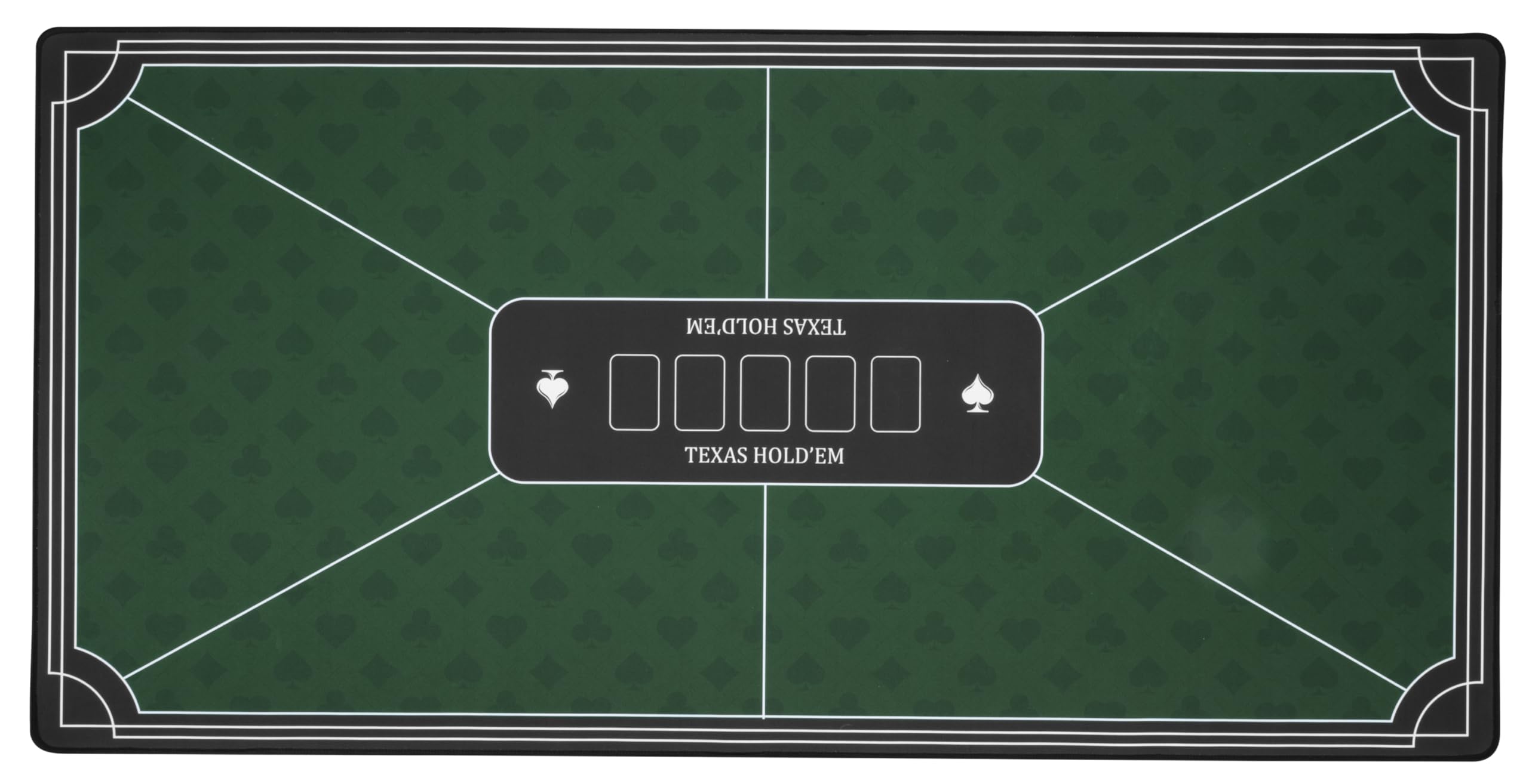 Engelhart – 320992 – Zielona mata pokerowa – 120x60 cm – antypoślizgowa – poliester i guma – grubość 3 mm – akcesorium do gry