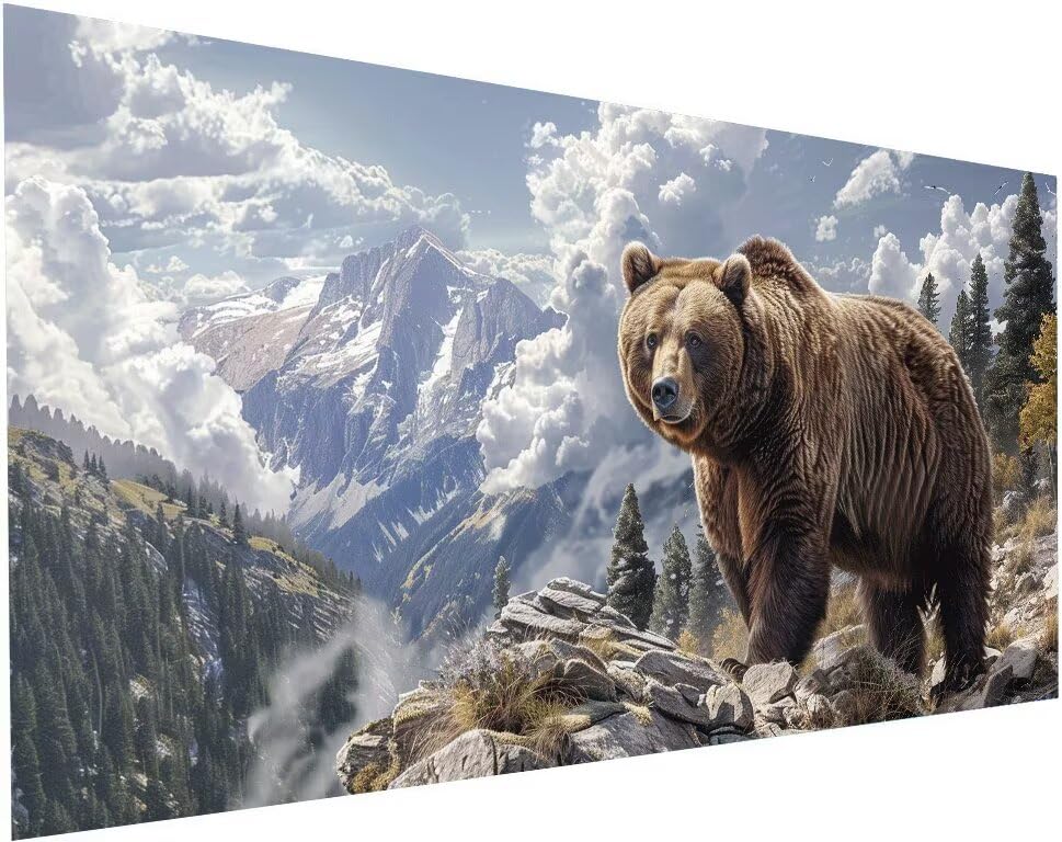 Diamond Painting Ours xxl 55x110 cm broderie diamant montagne