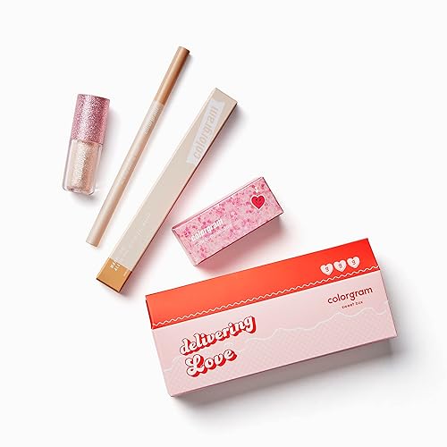 COLORGRAM Sweet Box (Milk Bling Shadow - 07 Fairylike - Barra iluminadora debajo de los ojos - 01 tono cálido) Juego de regalo pigmentado con