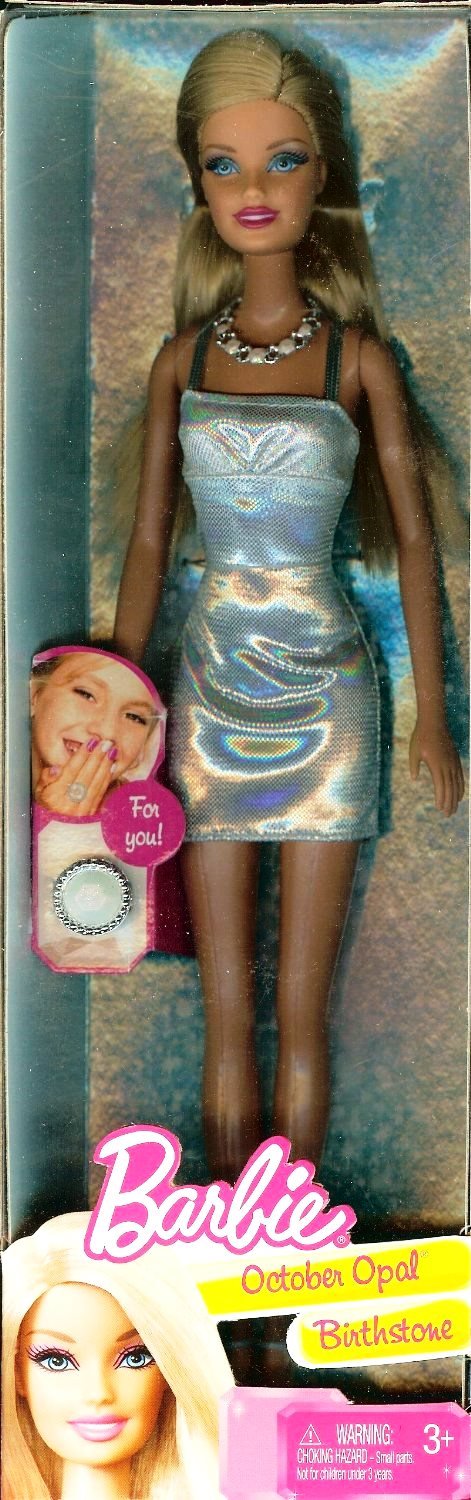 Birthstone Barbie Doll October Opal Birthstone - For Birthdays in October