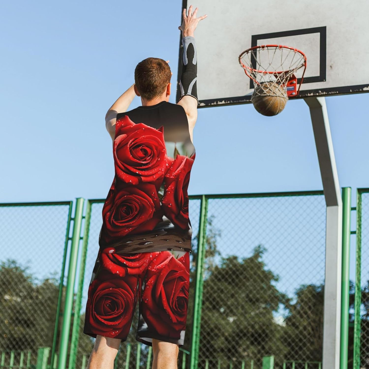 Mens Basketball Jerseys Rose Uniform Suit Mesh Sports Jersey Outfits T-Shirt and Short Sets