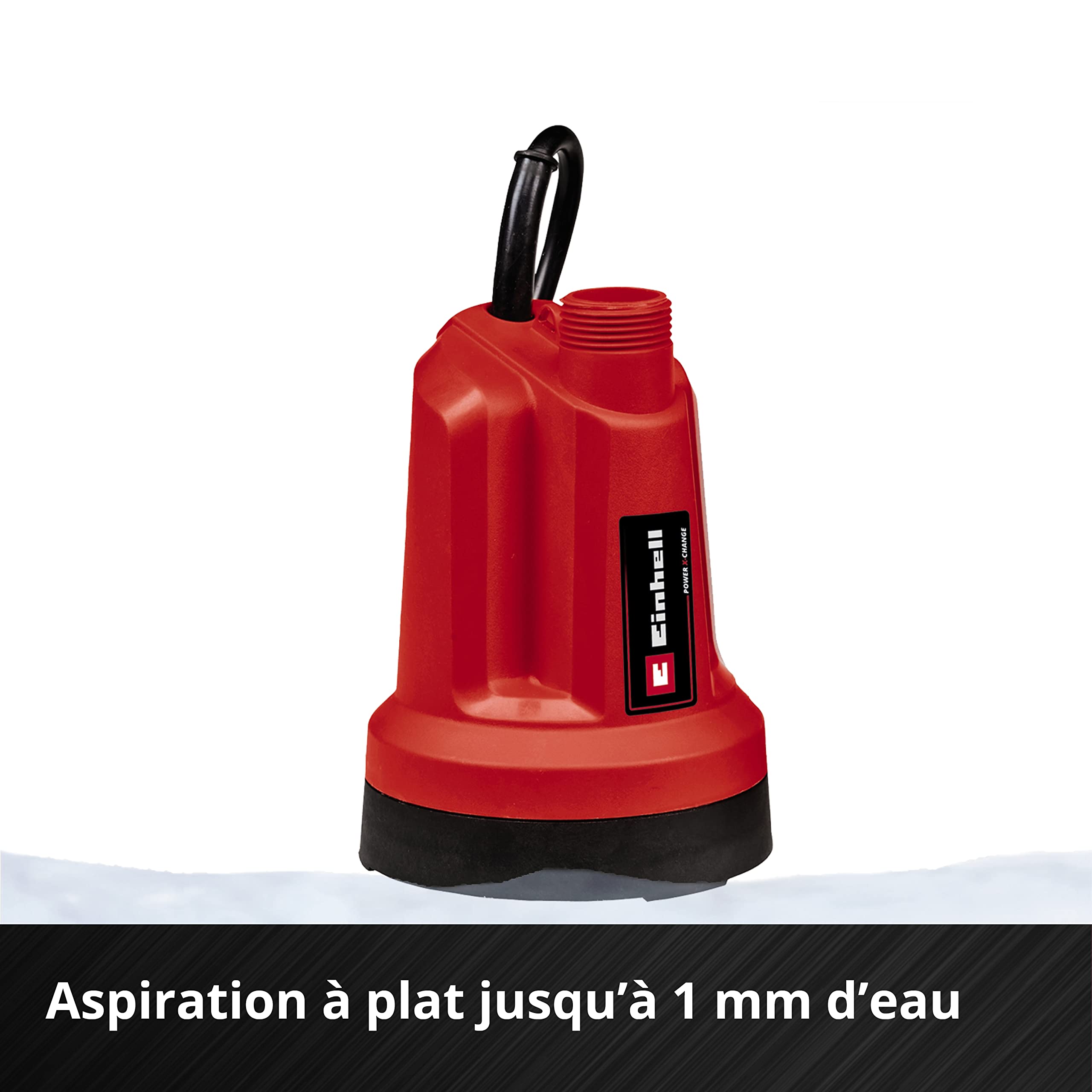 Einhell Pompe à eau claire sans fil GE-SP 18 LL Li-Solo | PXC | 18 V | 0,8 bar | débit 4500 l/h | hauteur 8 m | aspiration à plat jusqu’à 1 mm | sans batterie