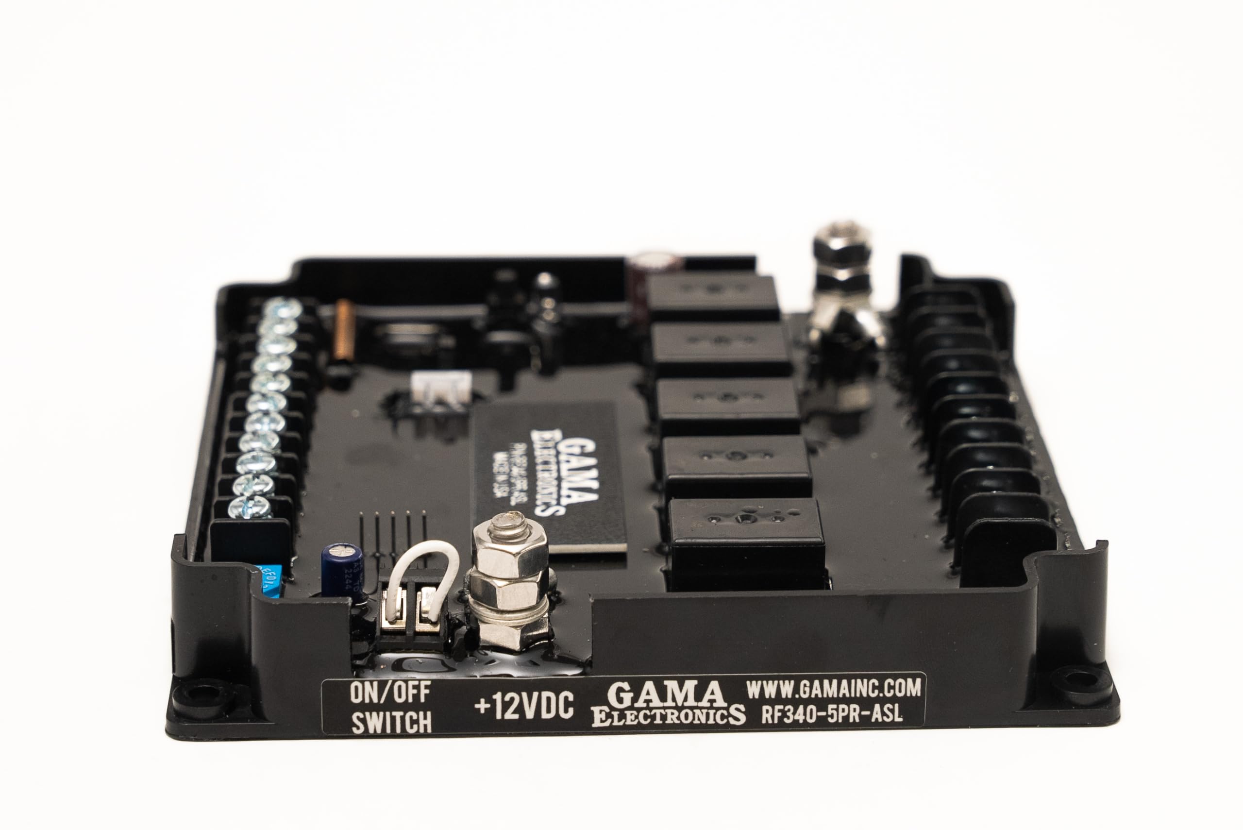 GAMA Electronics RF Remote Control System – 12VDC, 4-Motor Polarity Reversing With Aux Switch Leads, 340 MHz, 100ft Range, Momentary Or Latching (RF340-4PR-ASL)