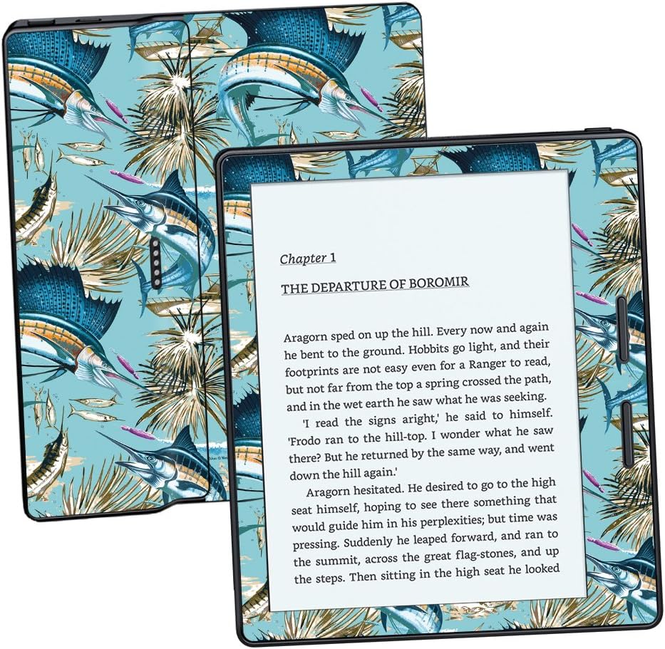MightySkins Skin Compatible with Amazon Kindle Oasis 6" (8th Gen) - Island Fish | Protective, Durable, and Unique Vinyl Decal wrap Cover | Easy to Apply, Remove, and Change Styles | Made in The USA