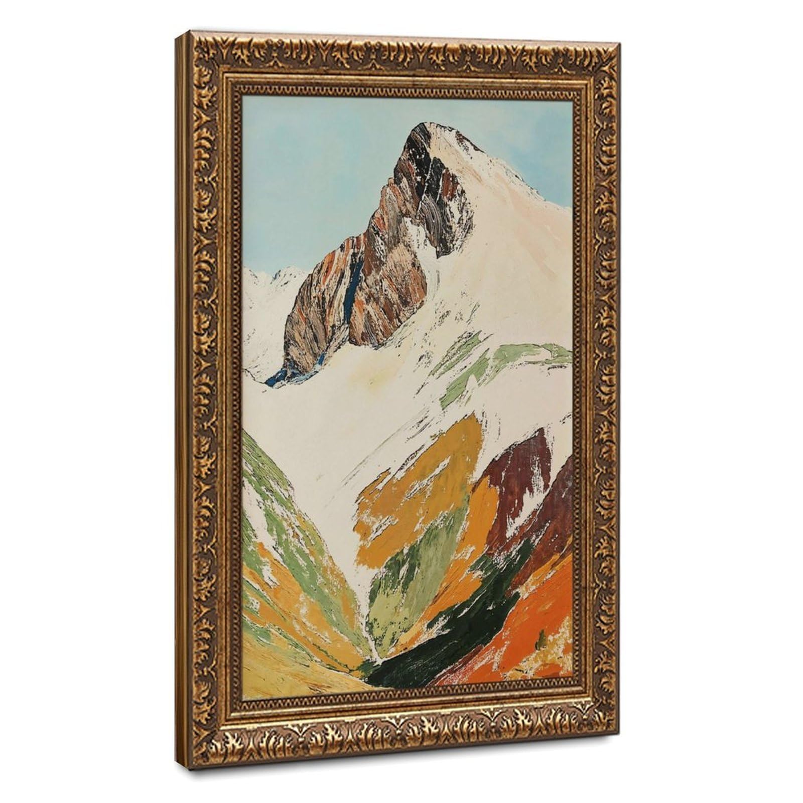 Bareronor Abstract Mountain Poster (3) Canvas Poster Bedroom Decor Landscape Office Room Decor Gift 12" L X 18" W
