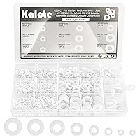 Vista 1 de Kit de surtido de 1205 arandelas planas de nailon - M2 M2.5 M3 M4 M5 M6 M8 M10 arandelas planas para tornillos y pernos - Arandelas de plástico