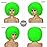 JSDshine Green Afro Wigs for Women - Soft 70s Kinky Curly Synthetic Hair Wig with Bangs, Natural Looking Short Afro Puff Bouncy Big for Daily & Party Use