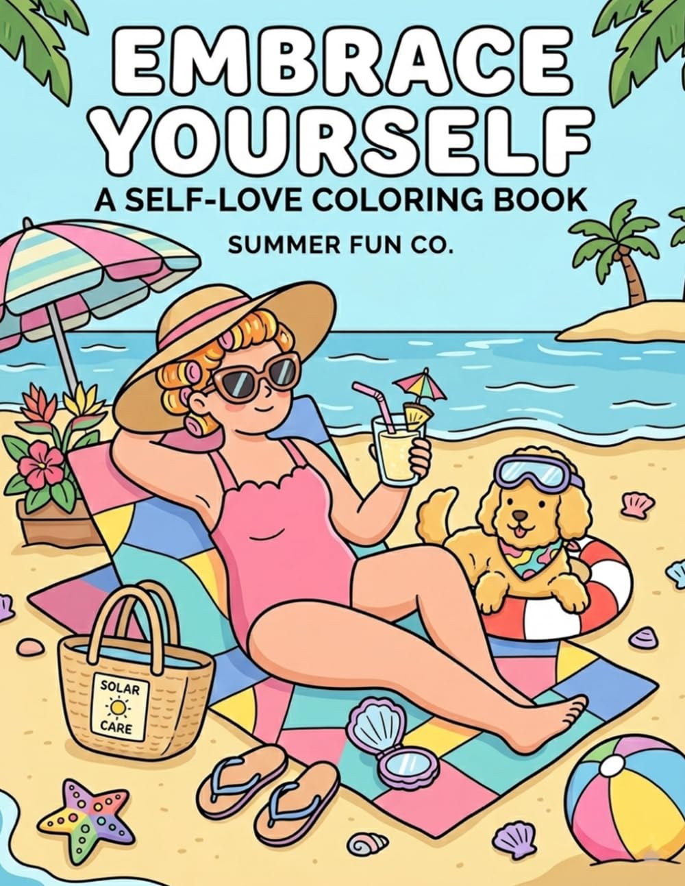 Embrace Yourself: A Self-Love Coloring Book: Celebrating Body Positivity, Summer Vibes, and Relaxation — Empowering Designs for Stress Relief and Mindful Creative Expression