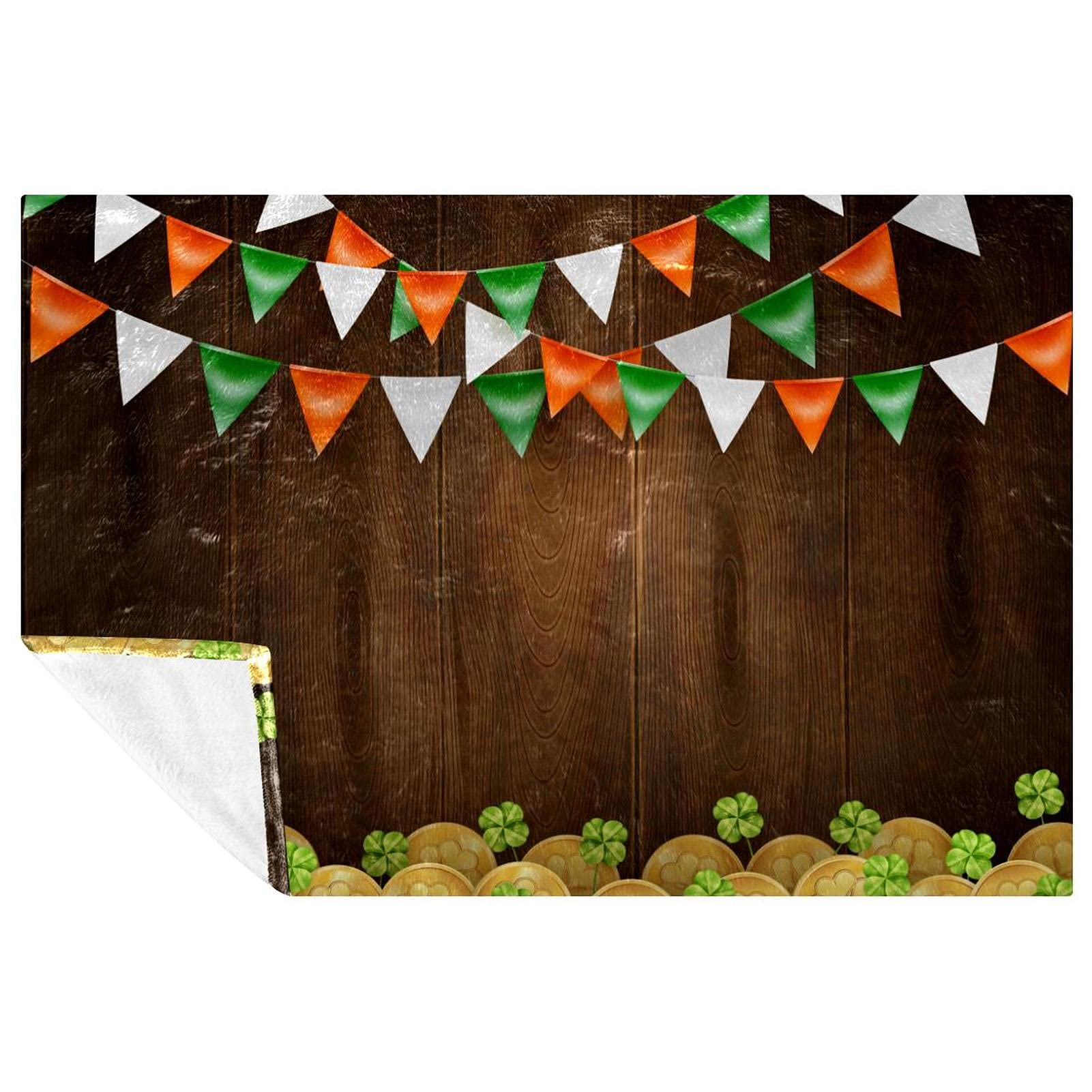 Couverture Saint-Patrick plaid doux pour pique-nique et camping