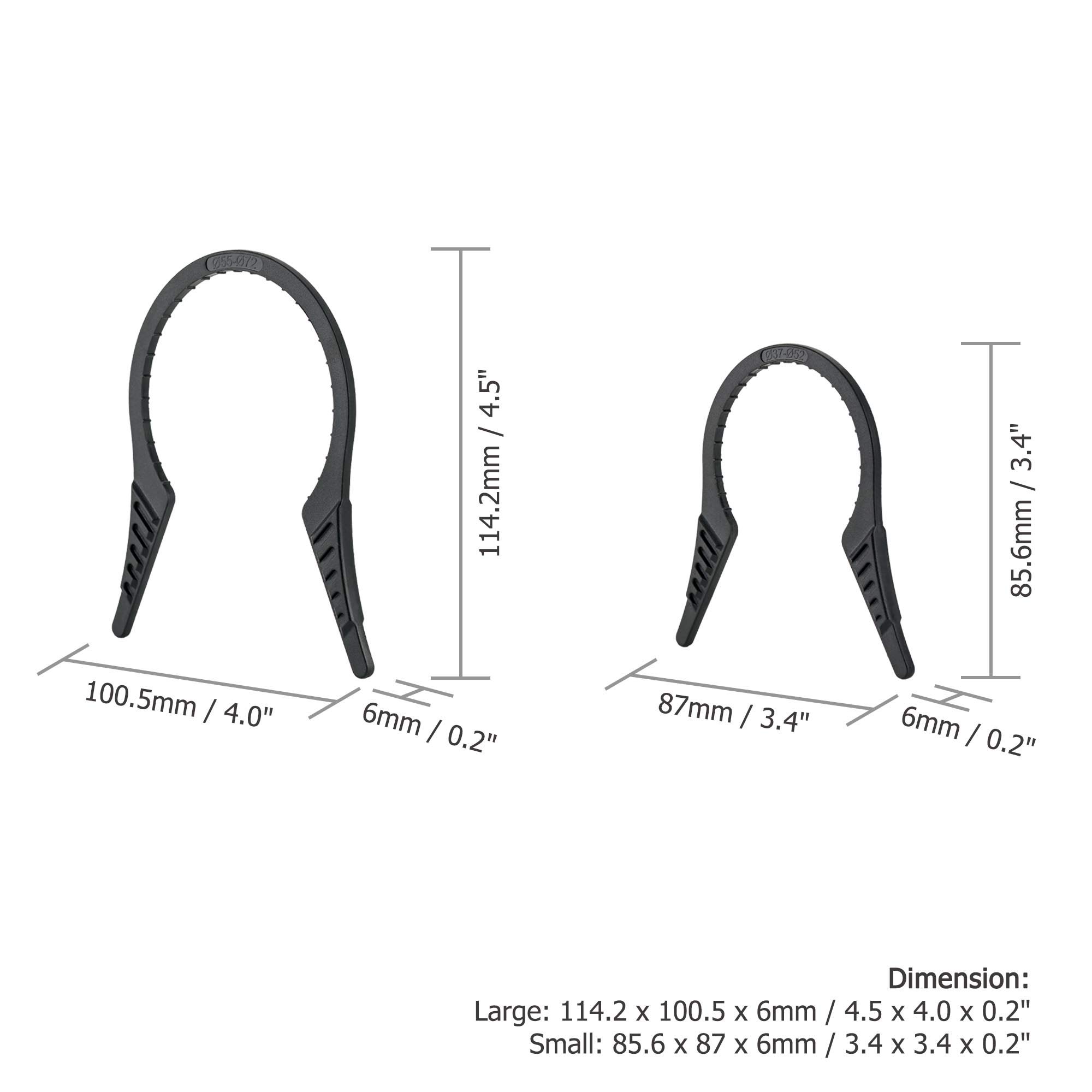 JJC FW-3772 klucz do filtra obiektywu aparatu 37-52 mm, zestaw 55-72 mm (2-pak)