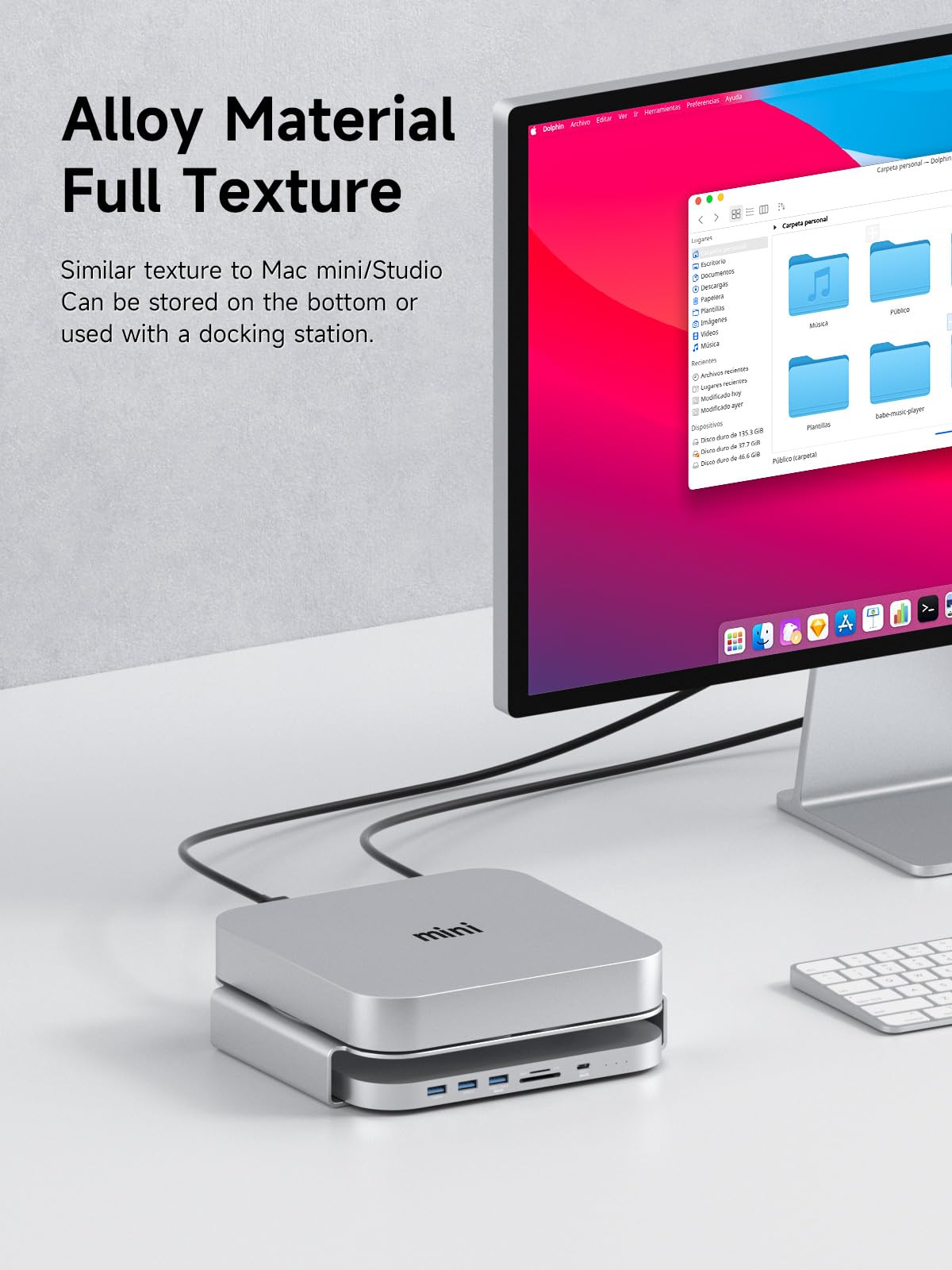 Hagibis Laptop Stand for Mac Mini & Mac Studio M1 M2 M3 Chip Heat