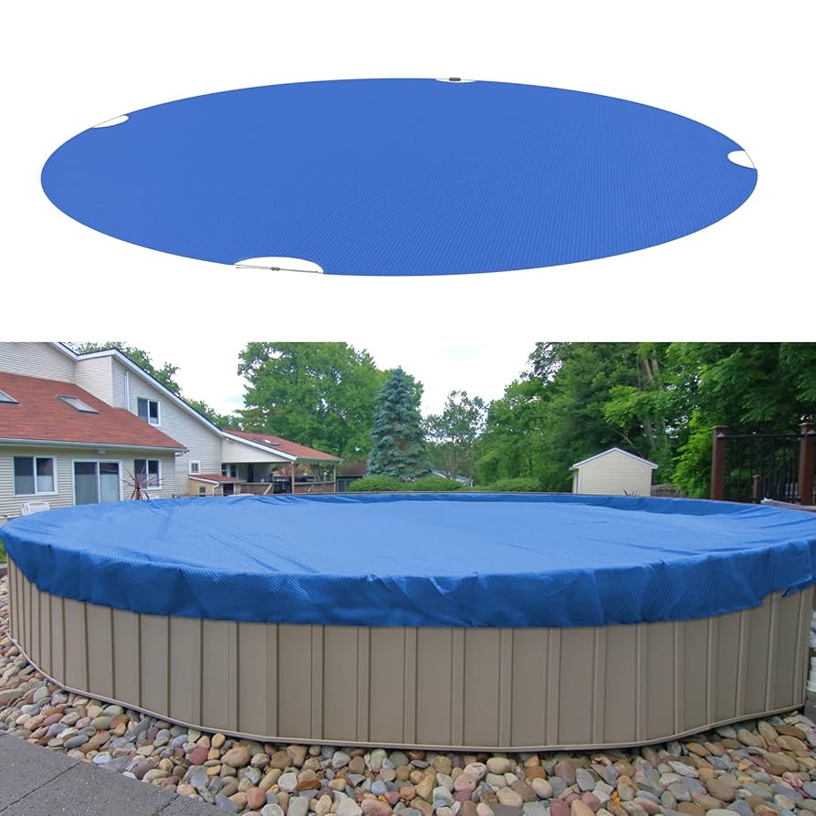Round Pool Cover For Pools Diameter 420-460 Cm, UV-Resistant Solar