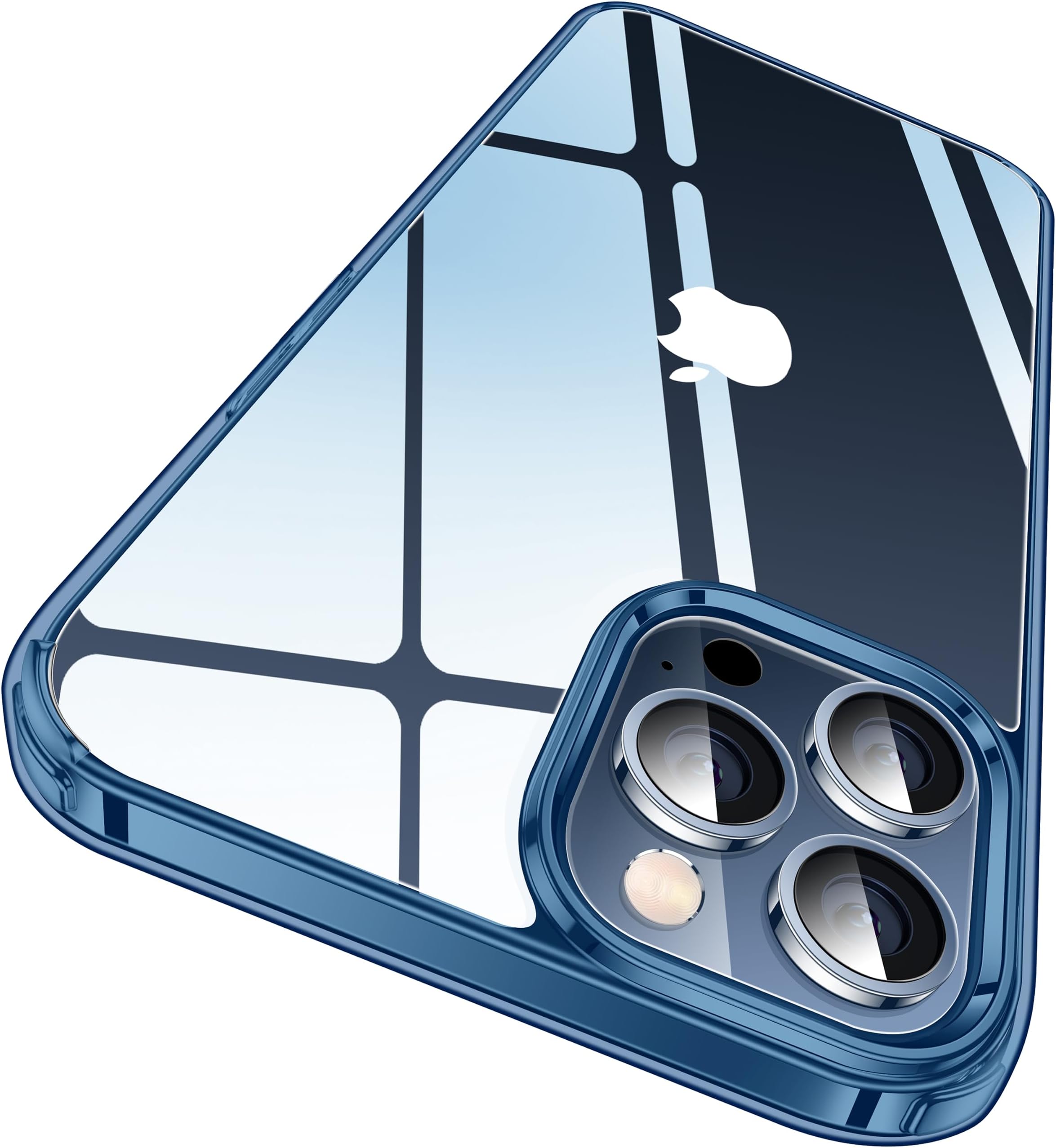 CASEKOO for iPhone 15 Pro Max Case Blue, [Never Yellow Technology] [10FT Mil-Grade Protection] Transparent Slim Cover Women Men 15 Pro Max Case 6.7 inch 2023