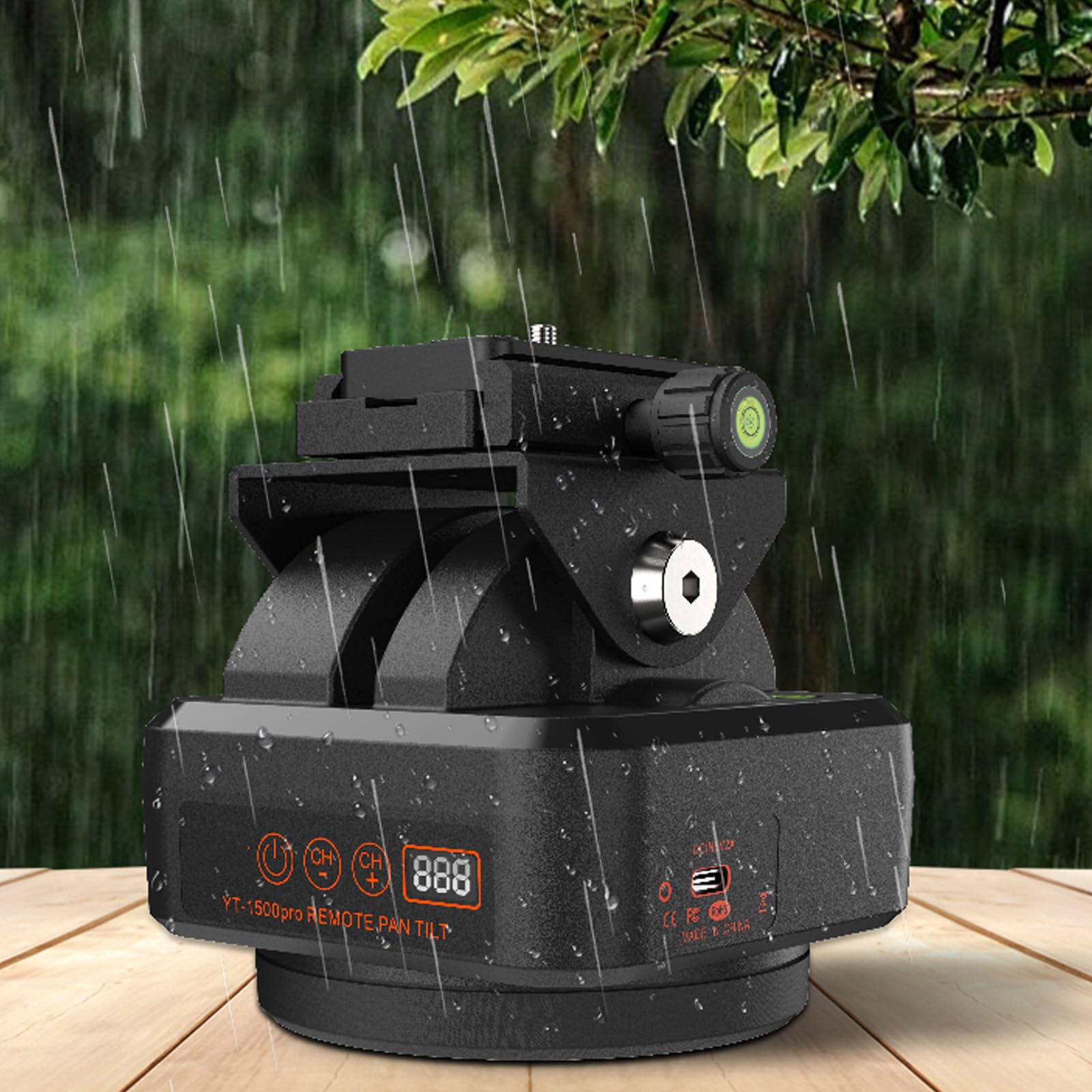 YT-1500pro Remote Control Pan Tilt Head 360 Degree Motorized Rotating Panoramic Head for Smartphones DSLR Cameras