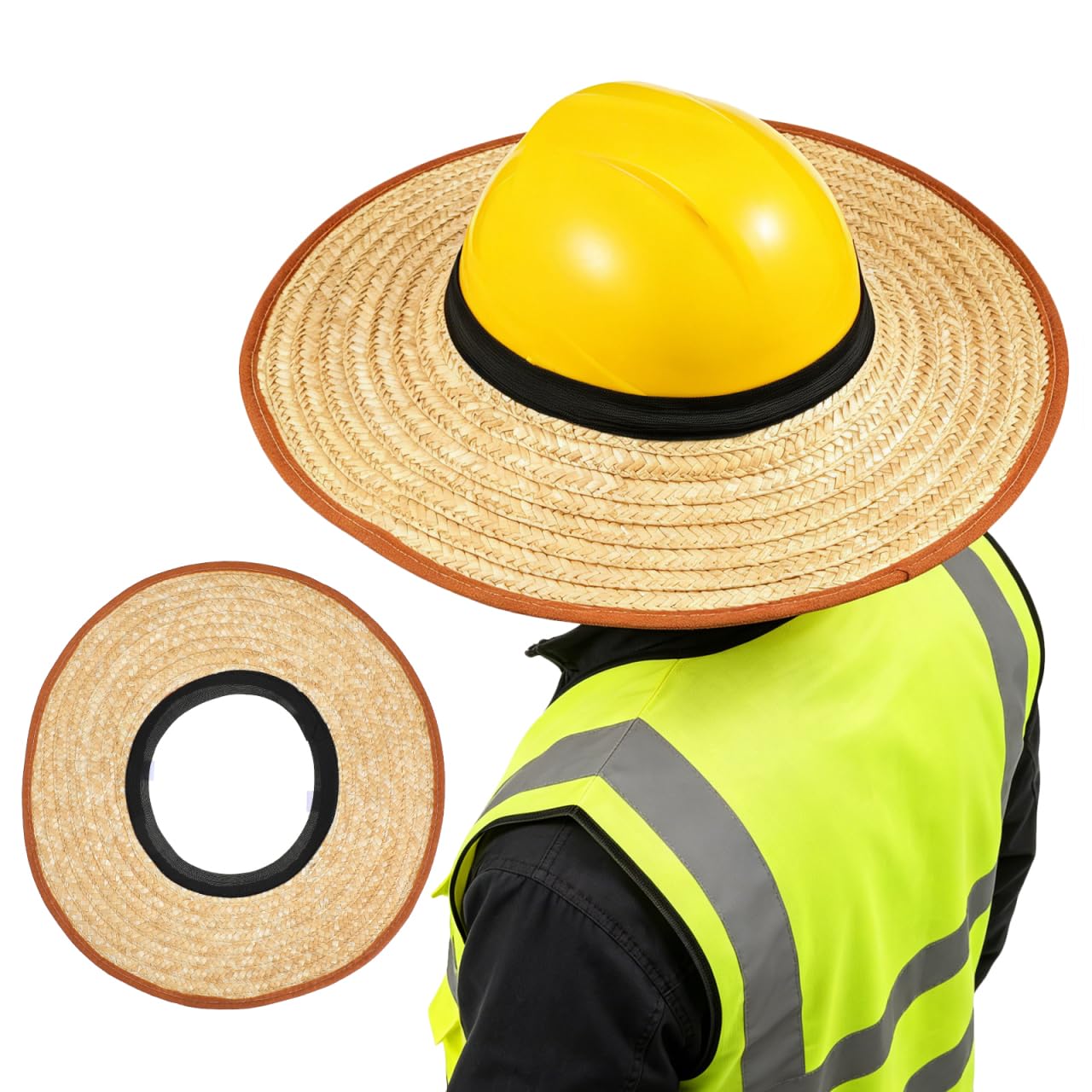 Visiera parasole orlatura per tessere cappello di paglia copertura cappello rigido protezione traspirante ombrellone paglia cappello rigido parasole cappello rigido visiera cappello a tesa piena