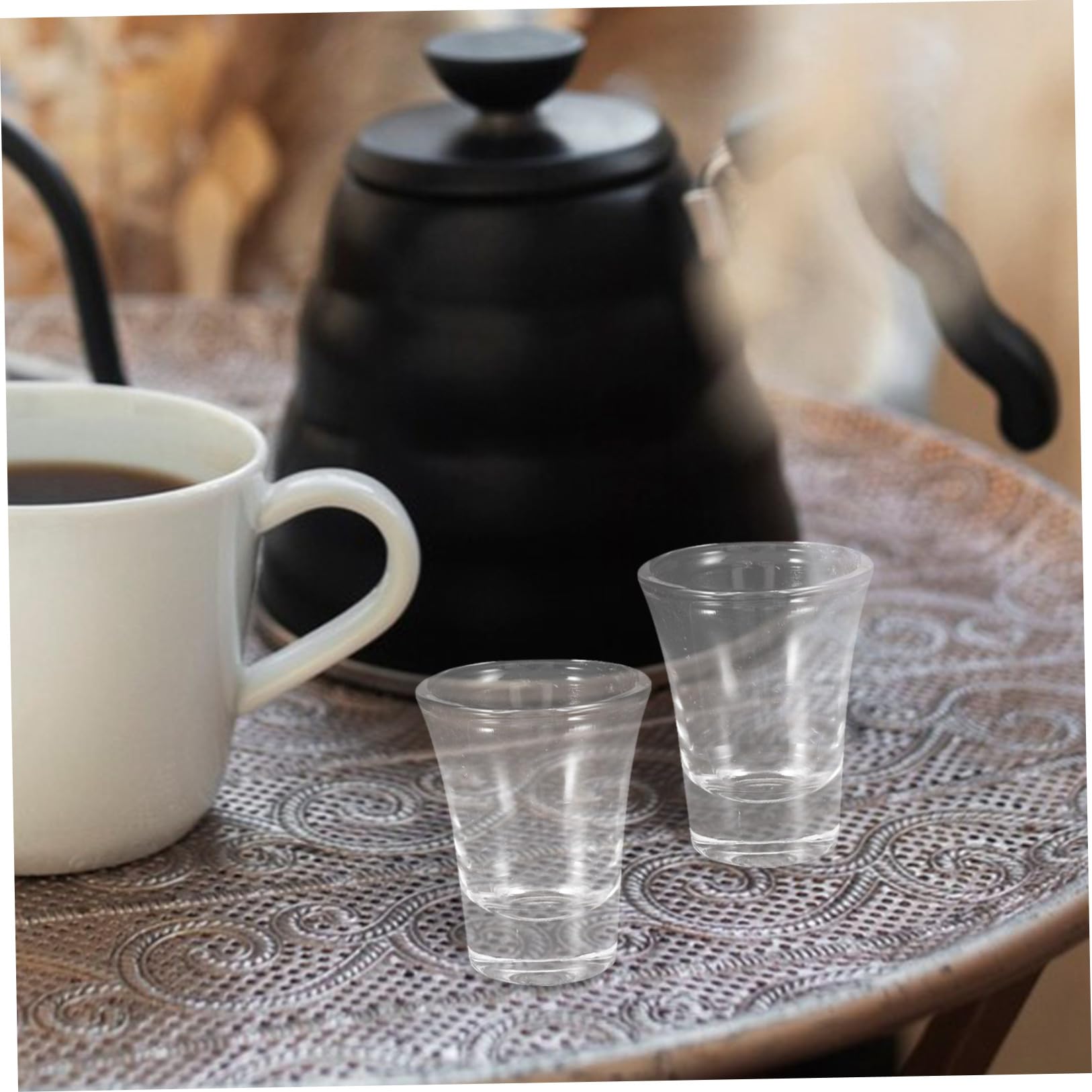 Ensemble de 24 Petits Verres à Shot en Verre Cristal Élégant 15ml Réutilisables et Portables pour Fêtes Religieuses et Réunions Familiales