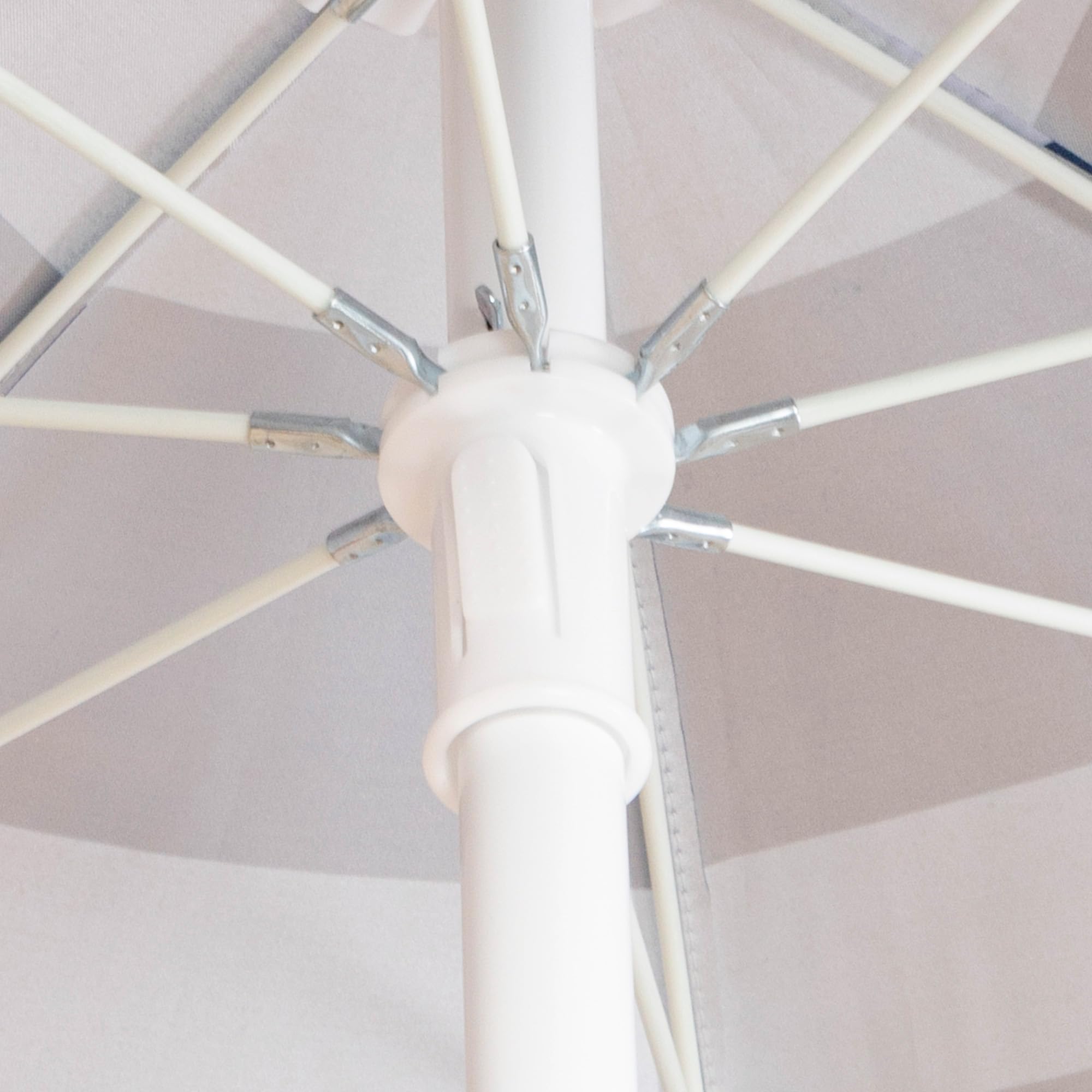 AKTIVE Ombrellone da spiaggia pieghevole stile marinaio a righe Ø180, con rivestimento argentato e protezione UV 50, paravento spiaggia, ombrellone parasole, parasole, parasole, parasole, ombrelloni