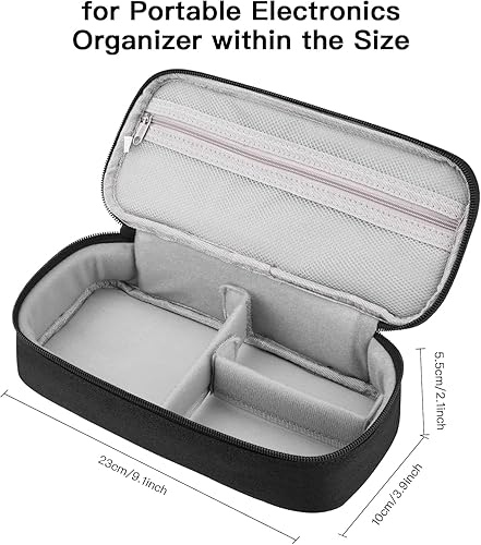 Miniatura 10 de Organizador de artículos electrónicos, bolsa de transporte para artículos esenciales de viaje, para cable, cable de carga, disco duro externo, banco