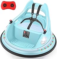 Vista 9 de ELEMARA Coche de choque para niños, 1.9 mph máximo, 12V juguete montable para niños pequeños con control remoto, 2 velocidades, 2 modos de juego