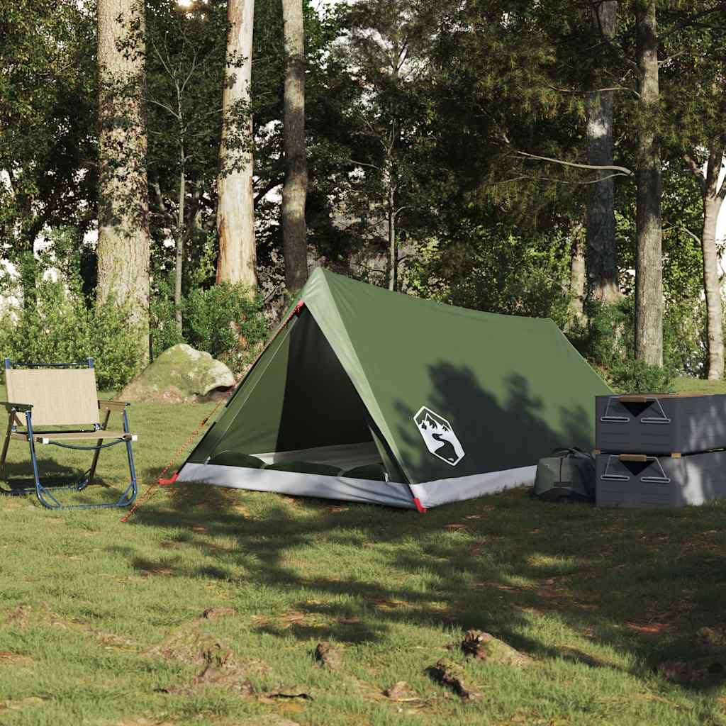 Tenda da campeggio per 2 persone, verde oliva, impermeabile, pop-up per 2 persone, in poliestere leggero, portatile, con rivestimento in poliuretano, 212 x 132 x 90 cm, ideale per campeggio, spiaggia