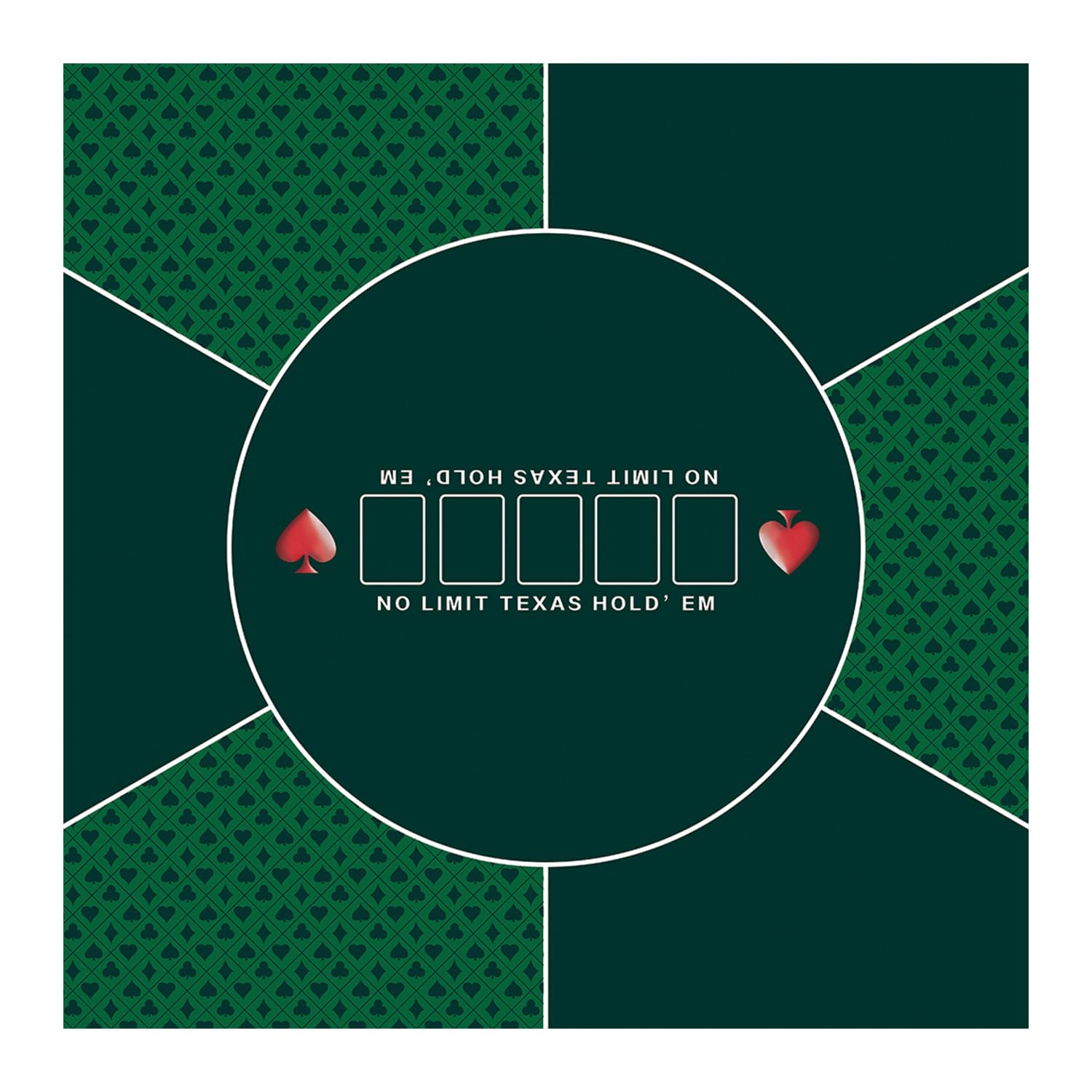 LaiEr 60/80/100/120/140/160cm Quadratische Poker Matte Texas Hold'em Poker Gummimatte Poker Topper für Tische Faltbare Tragbare Poker Tischplatte Layoutw für Poker Spiele Blackjack Casino(100 * 100cm)
