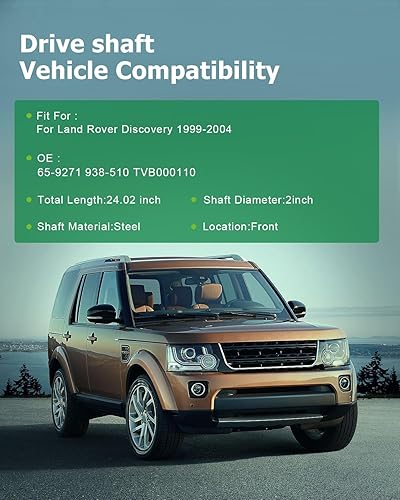 Vista 416 de SCITOO Longitud del eje de hélice del eje de transmisión delantero 36.2 pulgadas compatible con 2001-2004 para Jeep Grand para Cherokee 4.0L