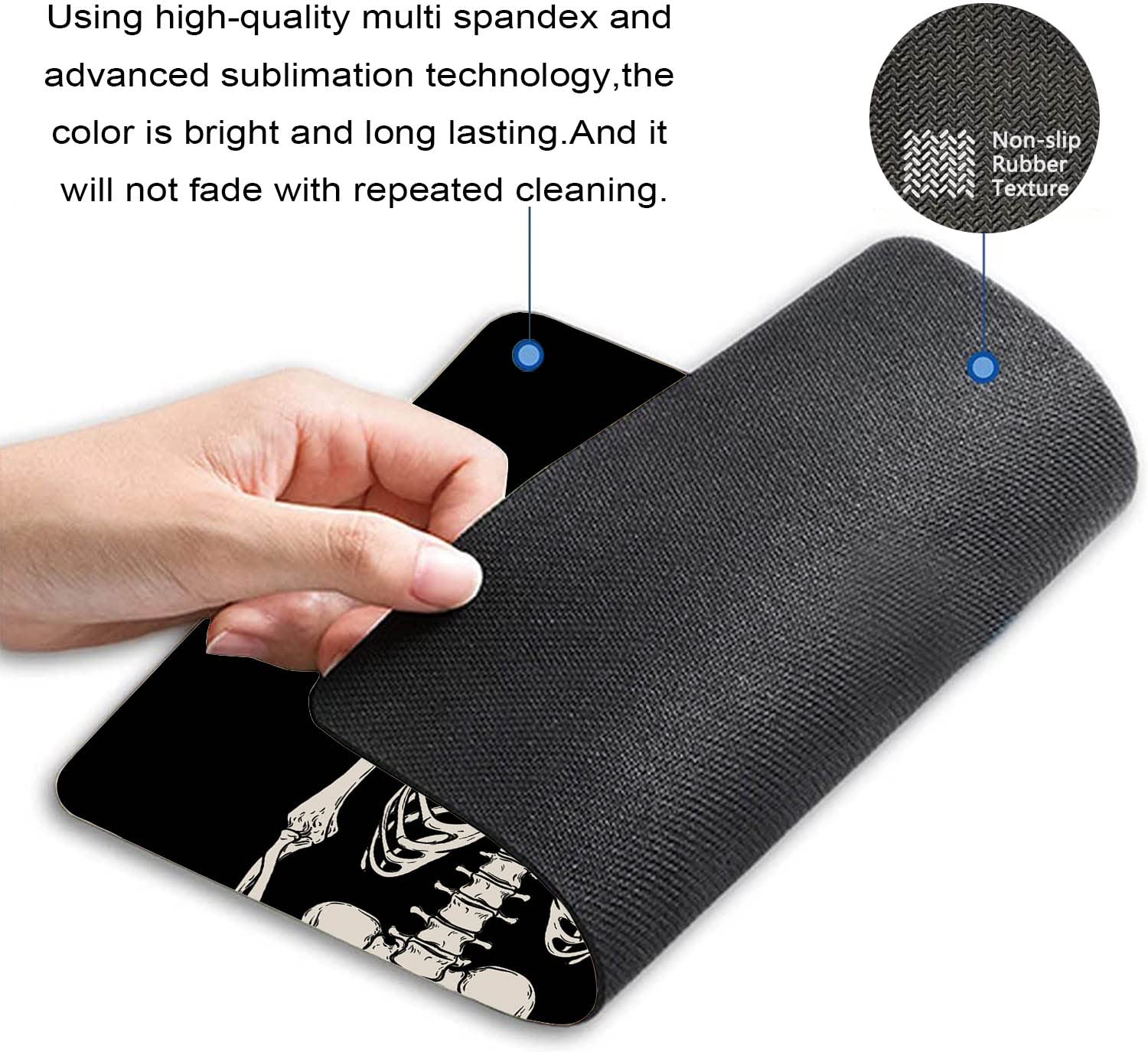 Tappetino Per Mouse 24x20 Cm - Base In Gomma Antiscivolo, Spesso 3mm