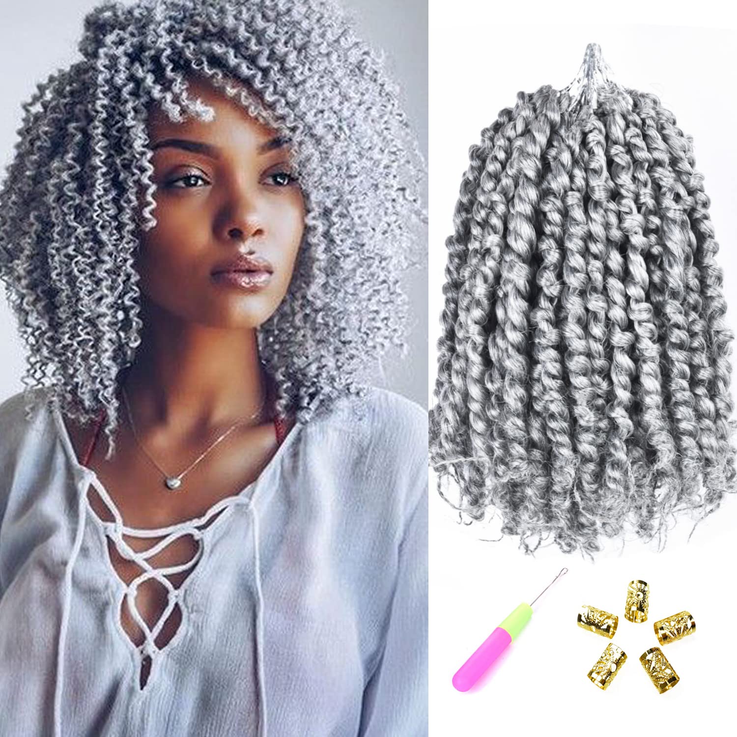SUN LOCS Pre-Twisted Passion Twist Crochet Hair Extensions