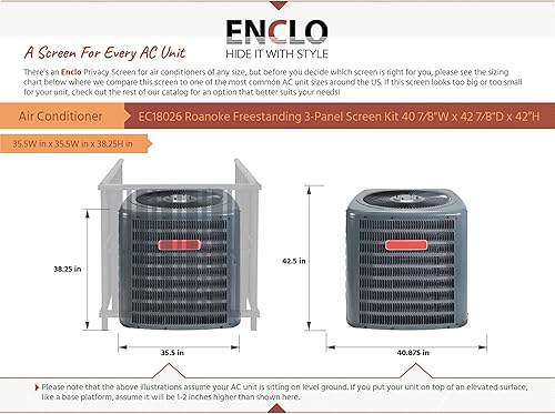 Miniatura 3 de 42 pulgadas de alto x 41 pulgadas de ancho x 43 pulgadas de largo (3 paneles) Pantalla de privacidad independiente Enclo Roanoke de color carbón,