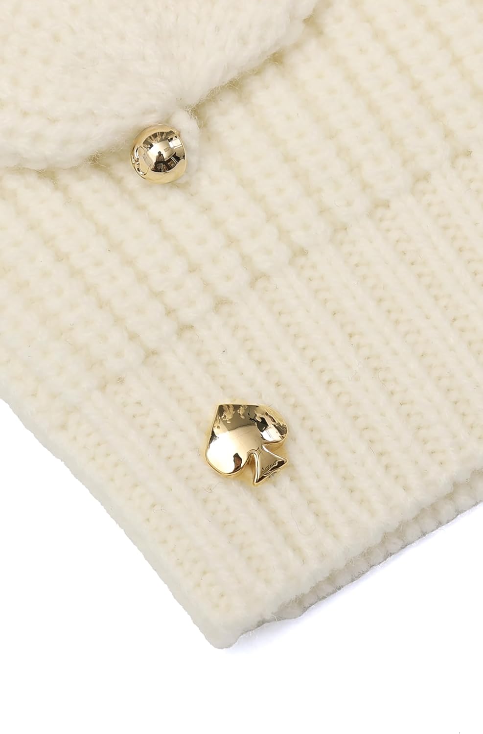 Kate Spade Women's Spade Pop Top Mitten, Glove Set for Cold Weather, Stylish Fashion Accessory