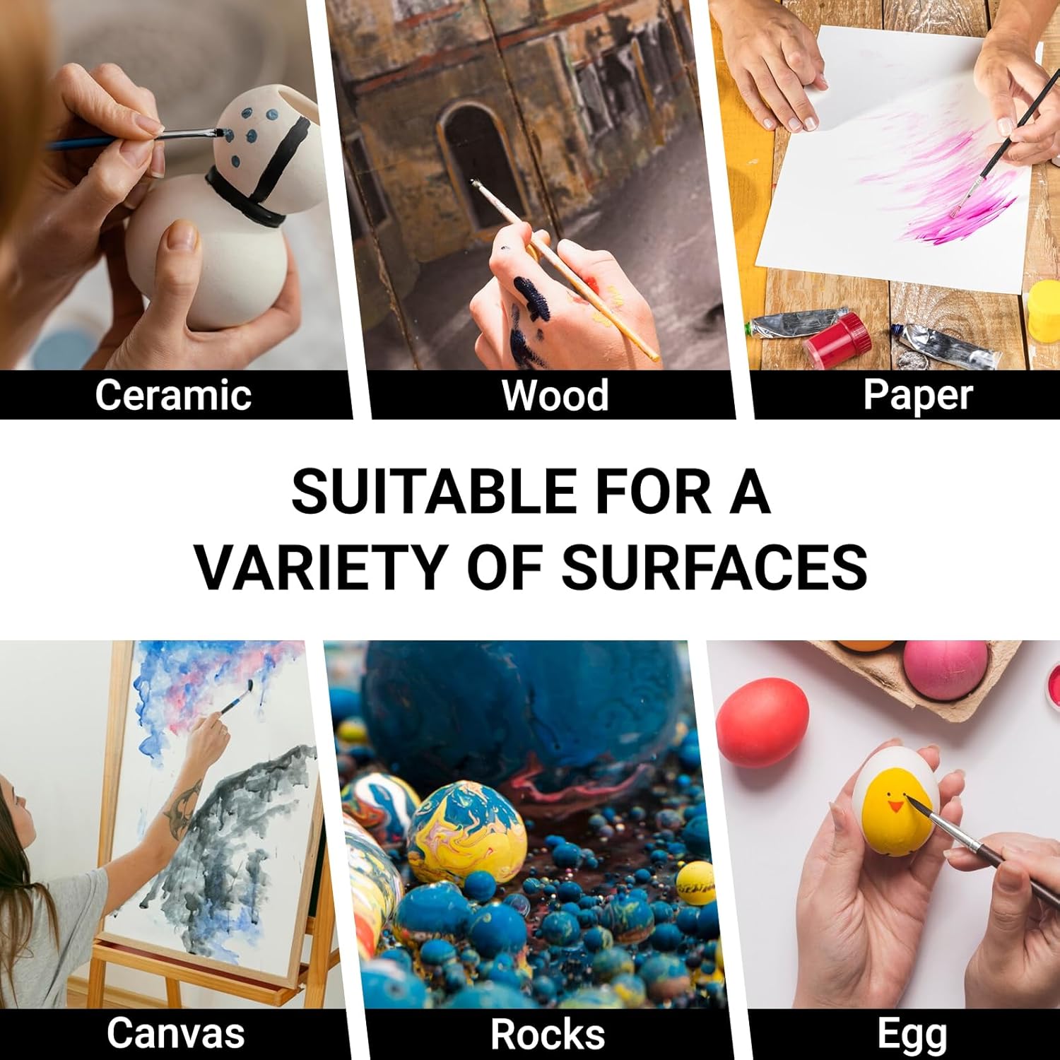 Falling in Art Black and Titanium White Acrylic Paint, Large 135.2 Oz Premium Pouring Acrylic Paint, Perfect for Canvas, Wood, Ceramic, and More