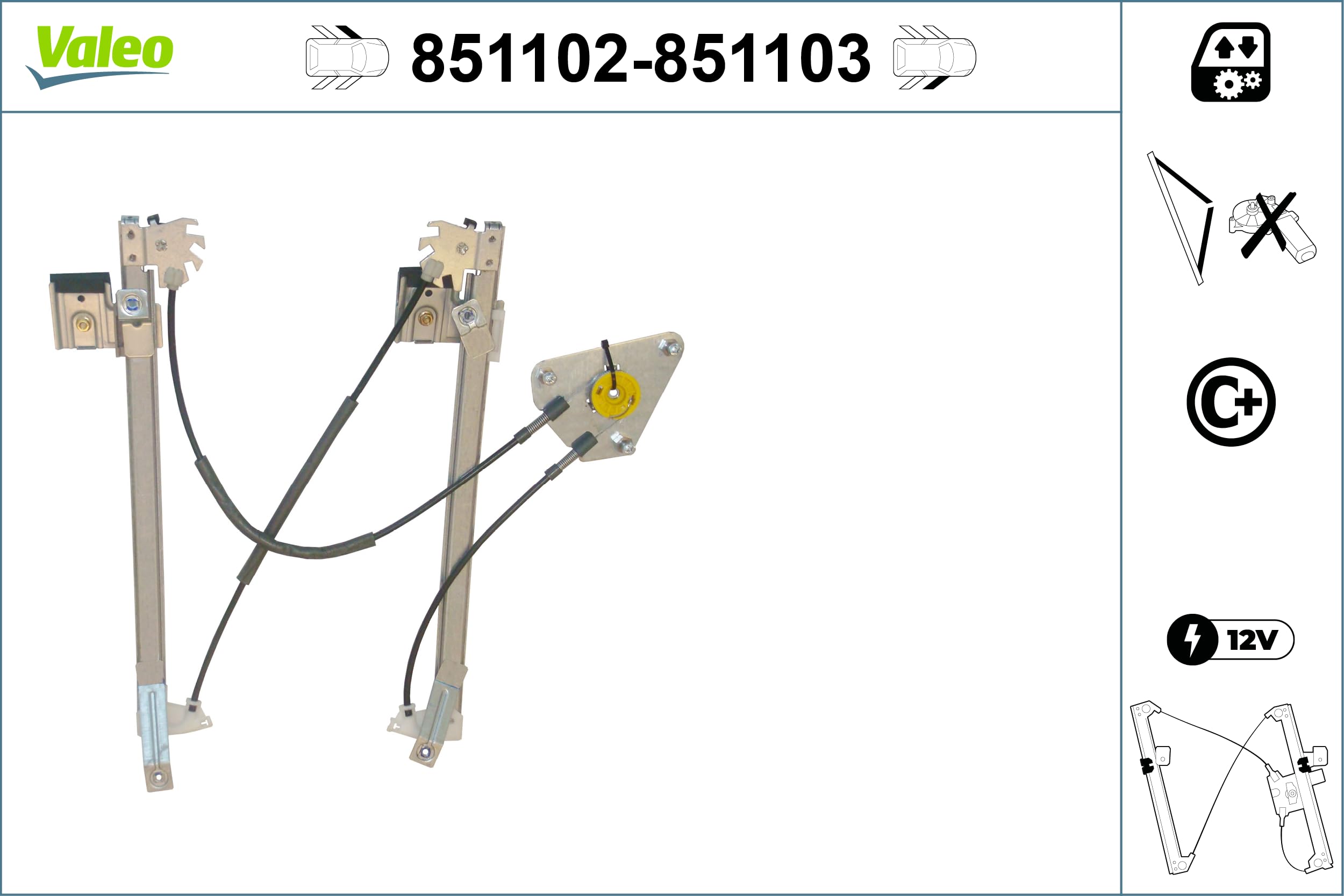 Valeo Elevalunas Delantero Izquierdo 851102
