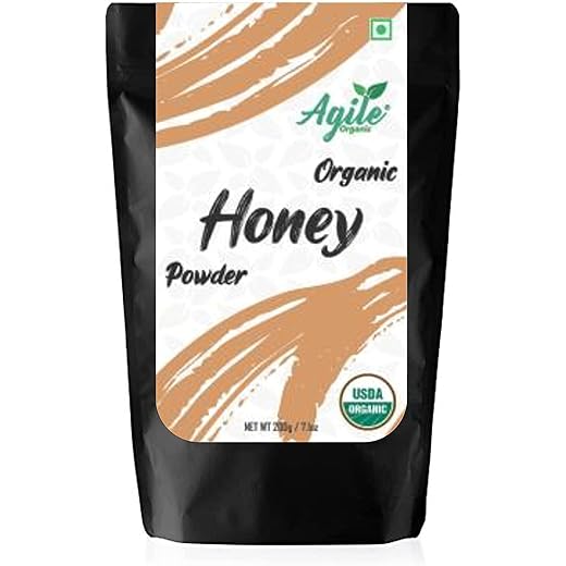 Agile Organic? Organic Dried Honey Powder - Natural Sweetener, 200g | Certified Organic Powder