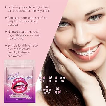 Tooth Gem Kit | Professional Teeth Gems Kit | Temporary Gem Starter Kit, Easy to Use Safe & Long-Lasting -Teeth Gems for Shining Smile for All Types of Teeth